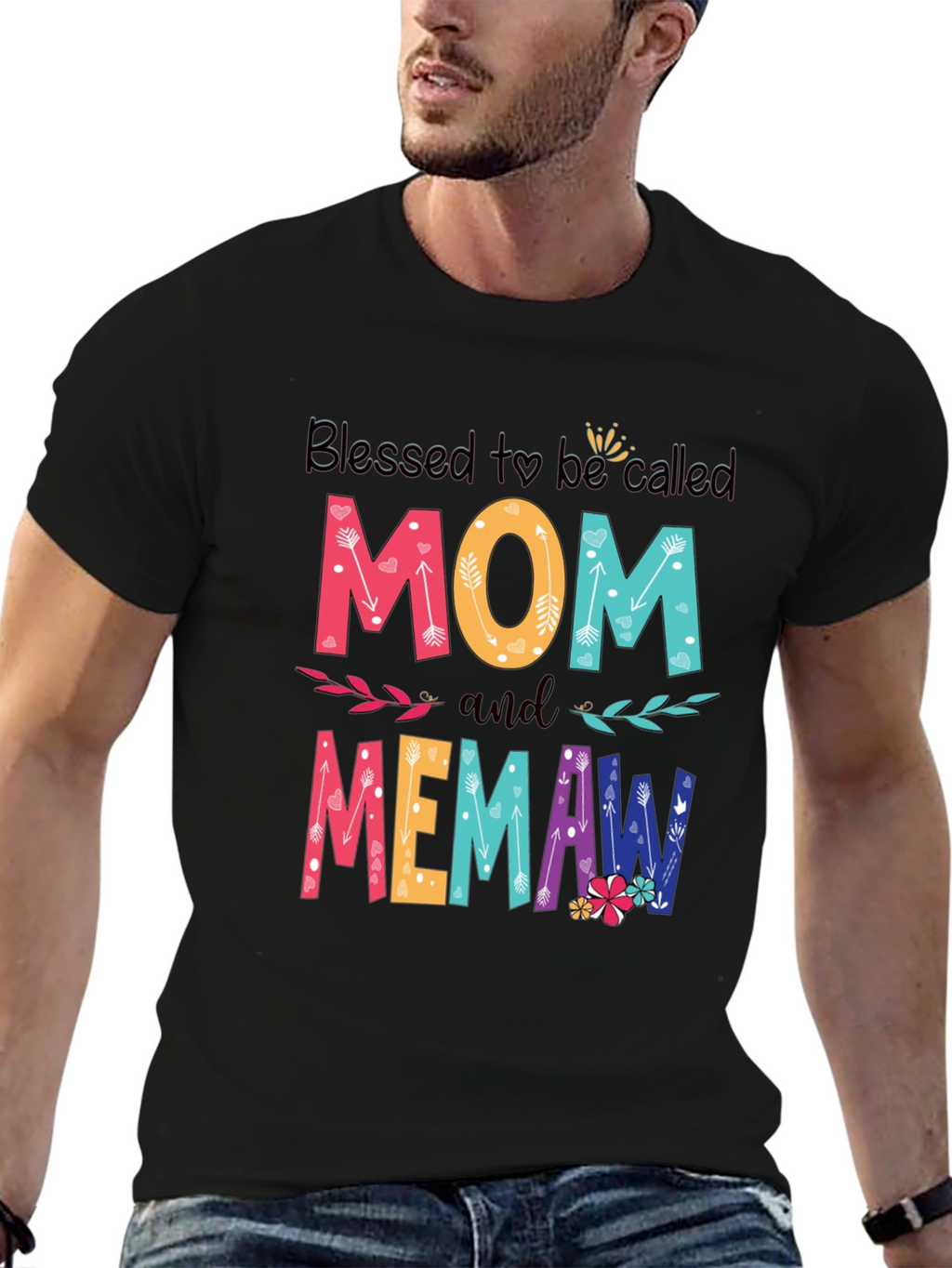 Blessed Mom and Memaw Graphic T-Shirt