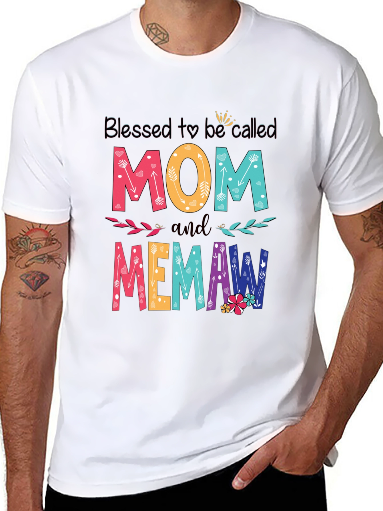 Blessed Mom and Memaw Graphic T-Shirt