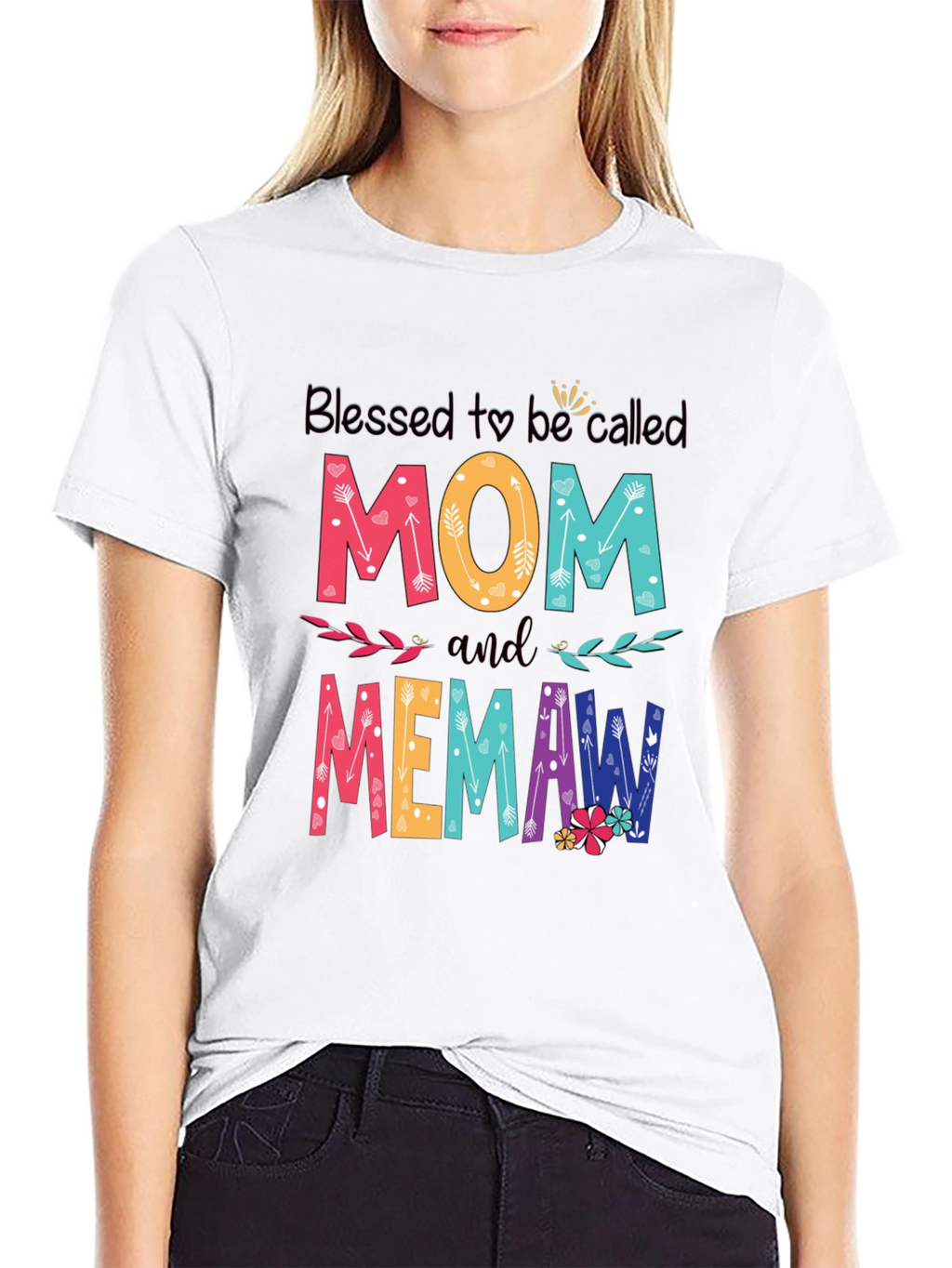 Blessed Mom and Memaw Graphic T-Shirt