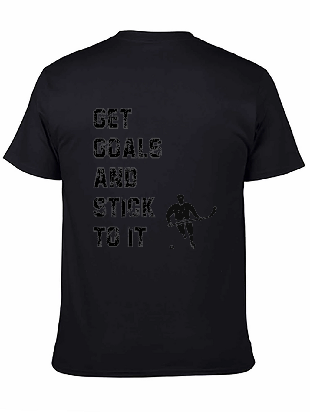 Motivational Get Goals Black T-Shirt