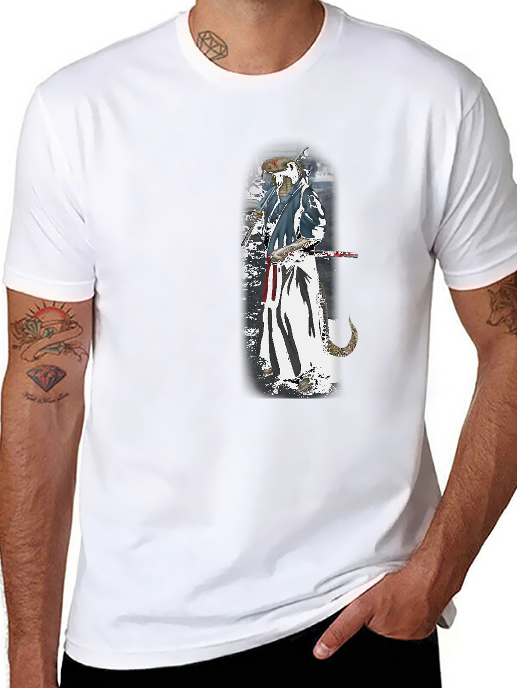 Samurai Rat T-Shirt - Unique Graphic Tee