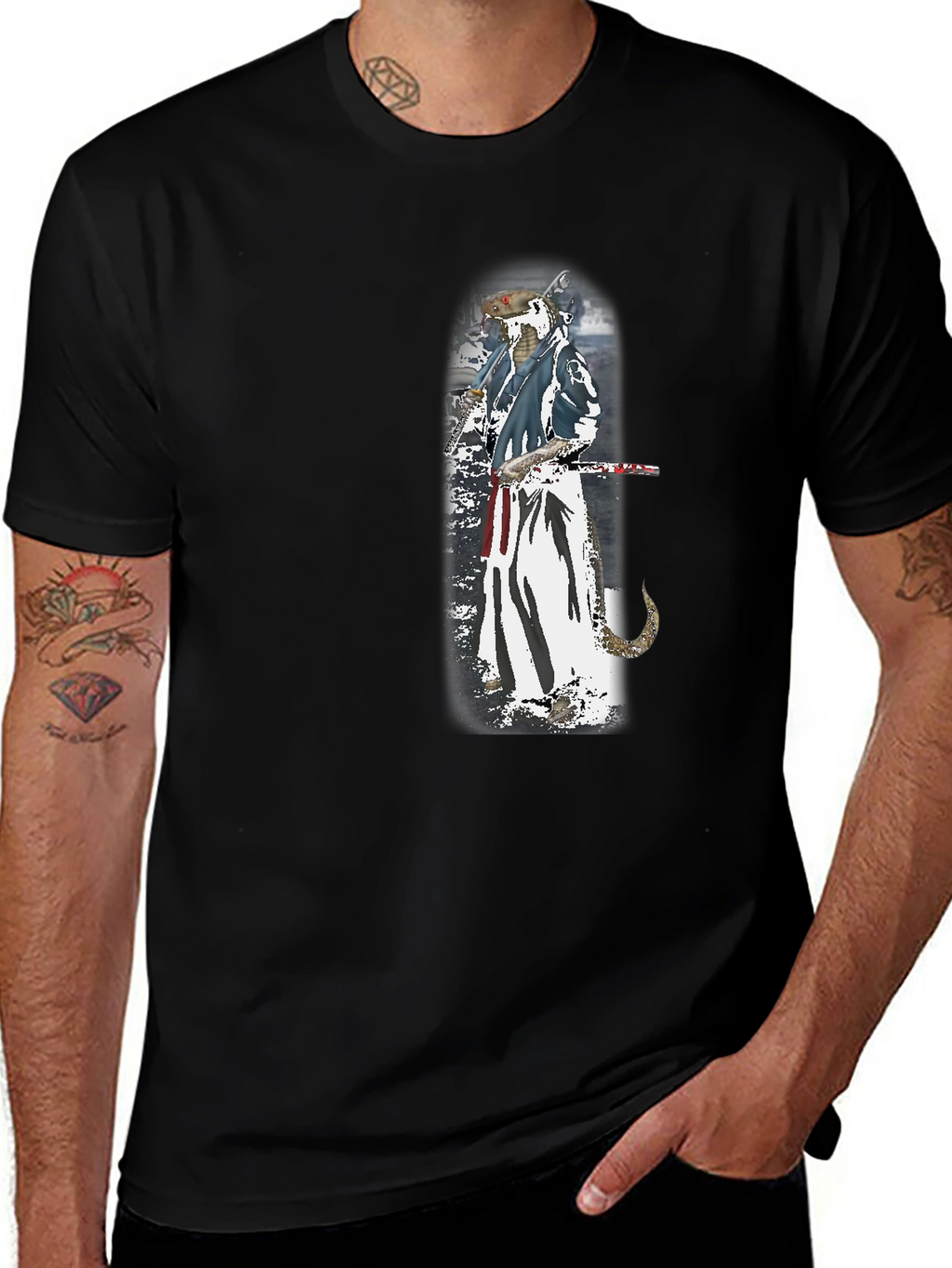 Samurai Rat T-Shirt - Unique Graphic Tee