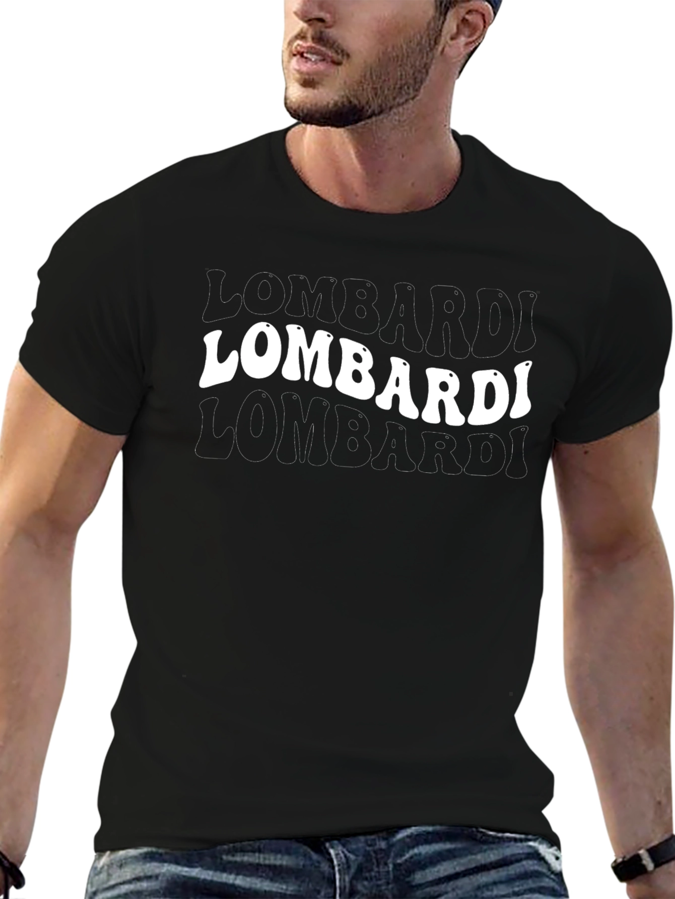 Lombardi Graphic Tee - Black Cotton Blend