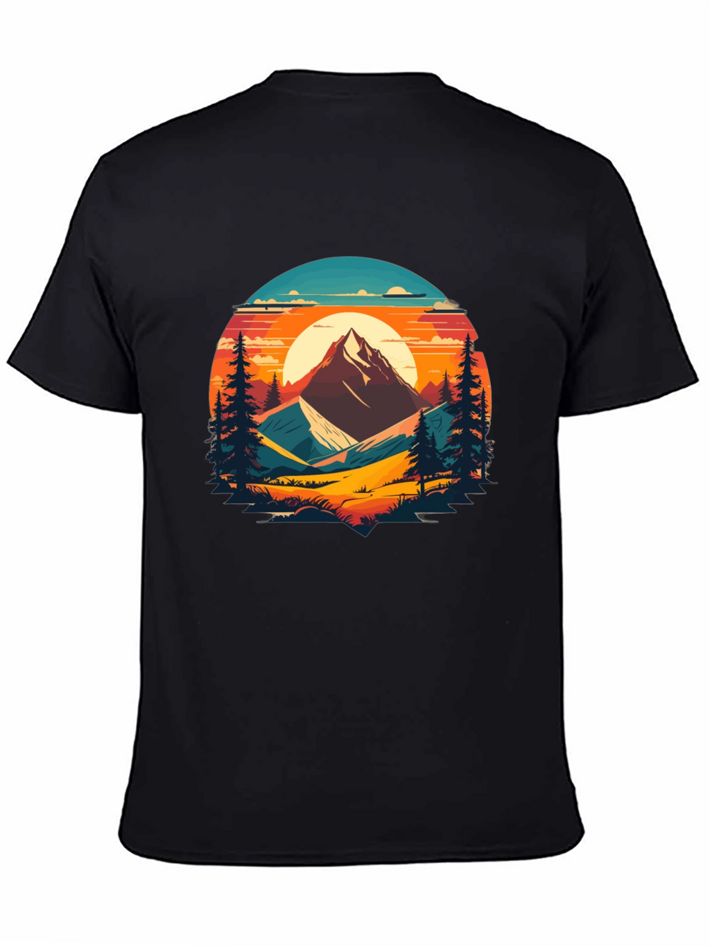 Mountain Sunset Graphic Tee - Nature Lovers T-Shirt