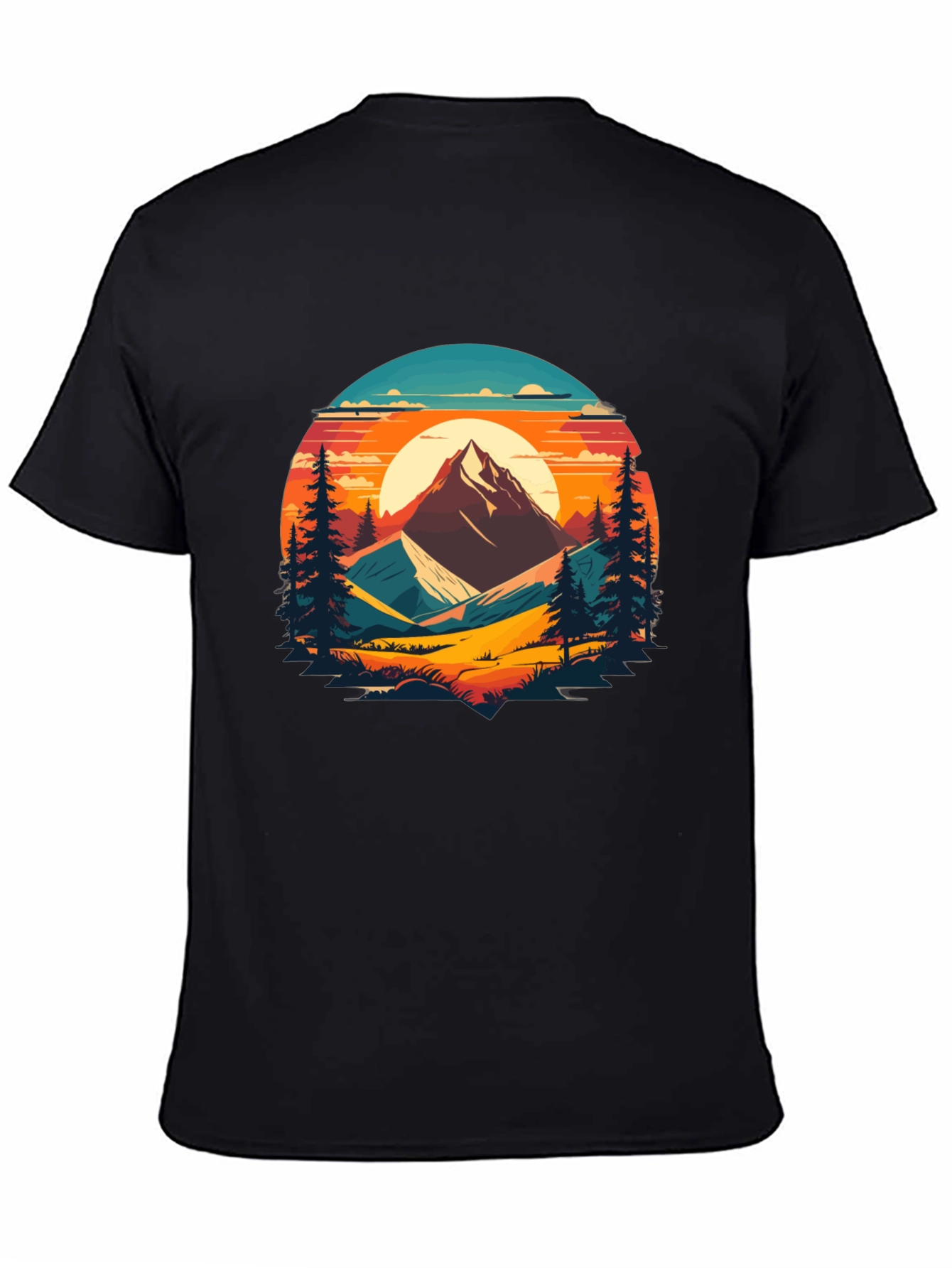 Mountain Sunset Graphic Tee - Nature Lovers T-Shirt