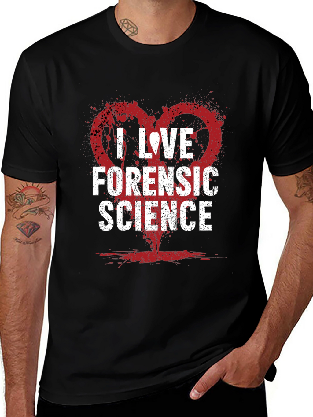 I Love Forensic Science Graphic Tee