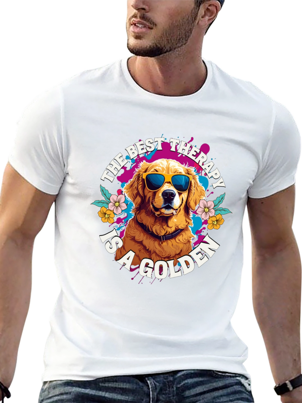 Golden Retriever Therapy T-Shirt