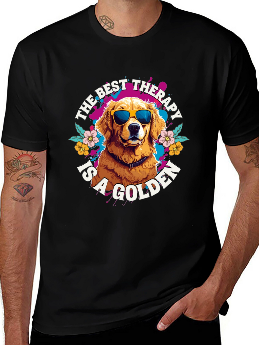 Golden Retriever Therapy T-Shirt