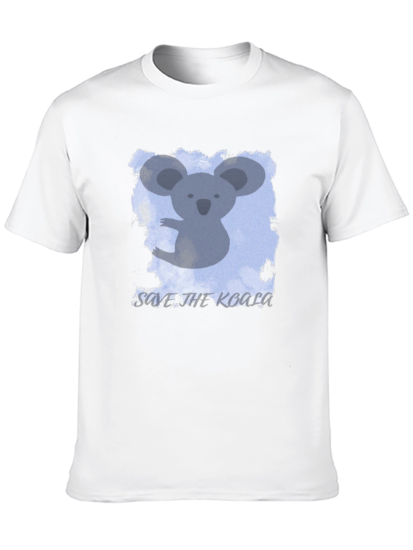 Save the Koala Graphic Tee - Black Cotton Casual