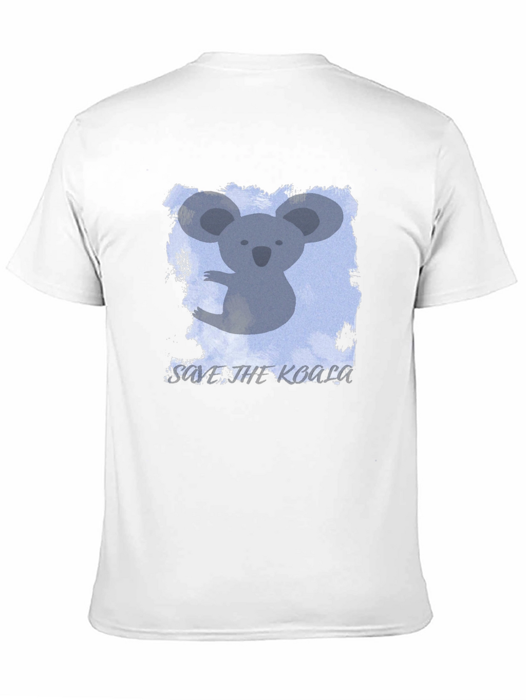 Save the Koala Graphic Tee - Black Cotton Casual
