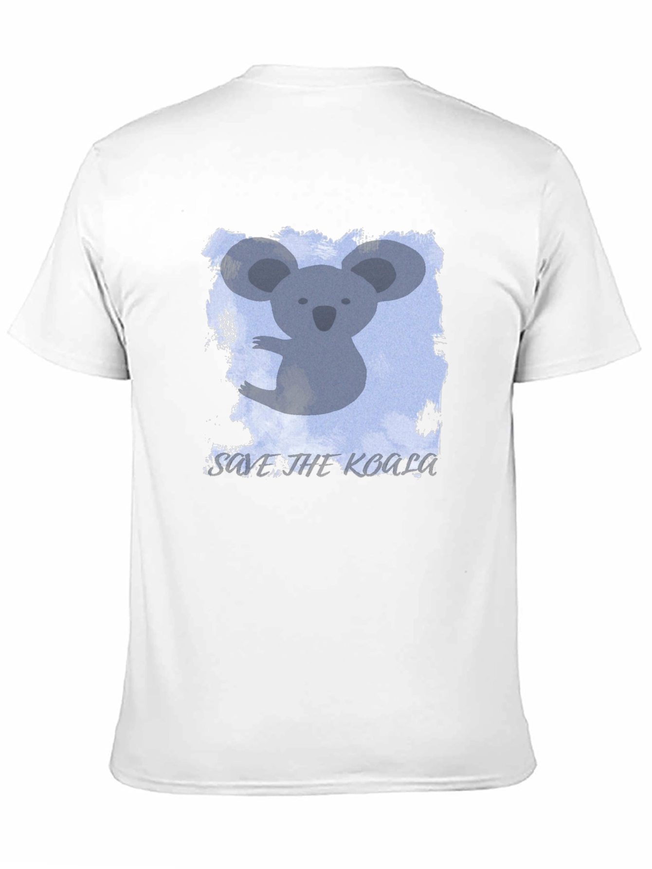 Save the Koala Graphic Tee - Black Cotton Casual