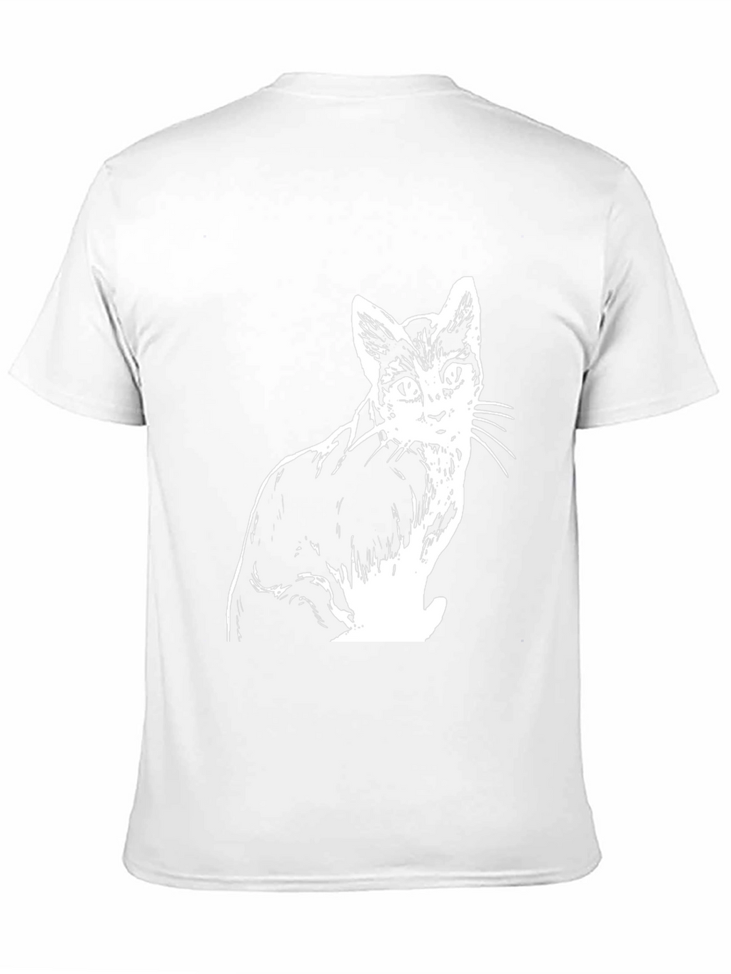 Cat Graphic Tee - Black Cotton T-Shirt