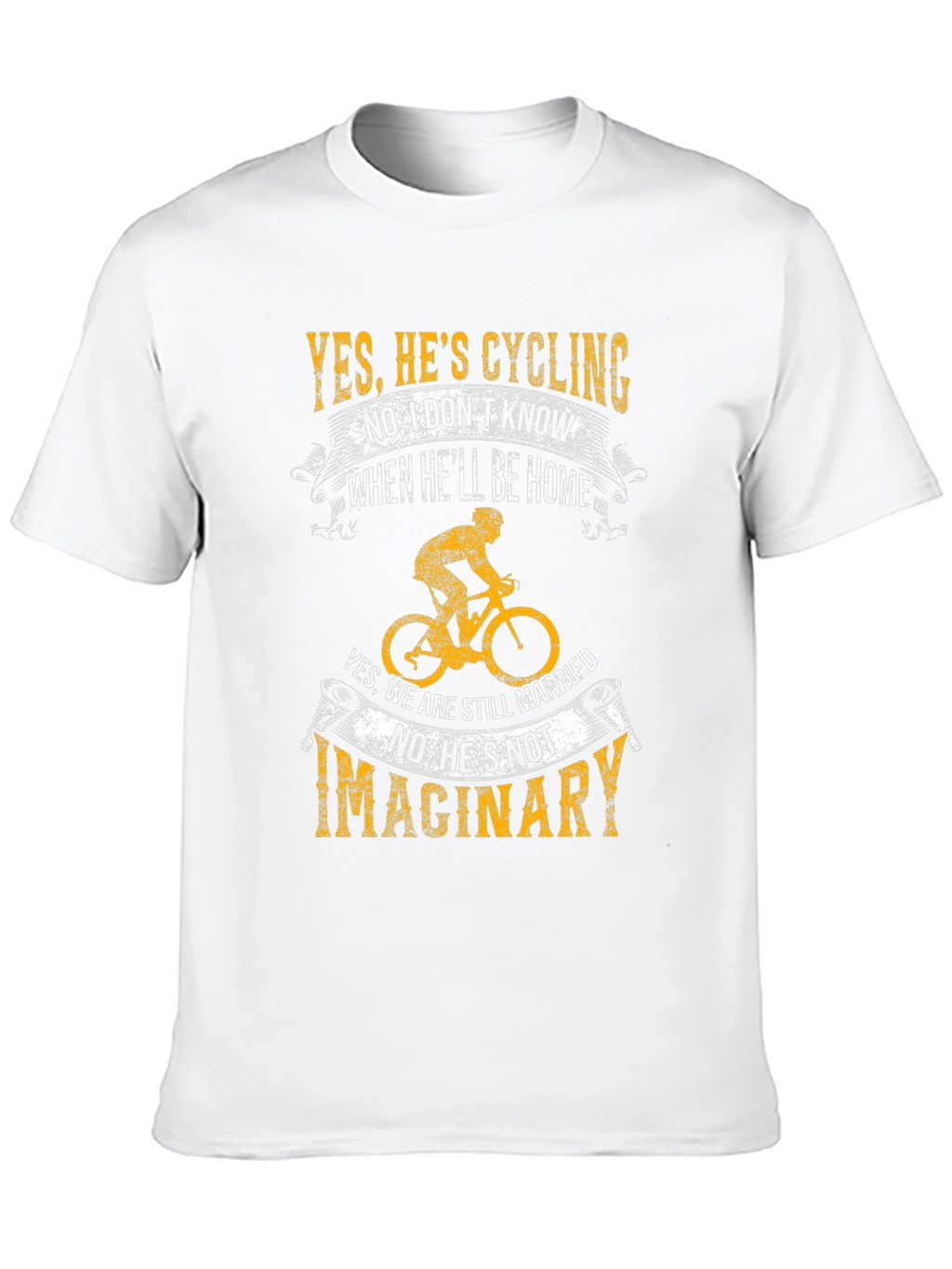 Cycling Lovers Tee - Yes Hes Cycling T-Shirt