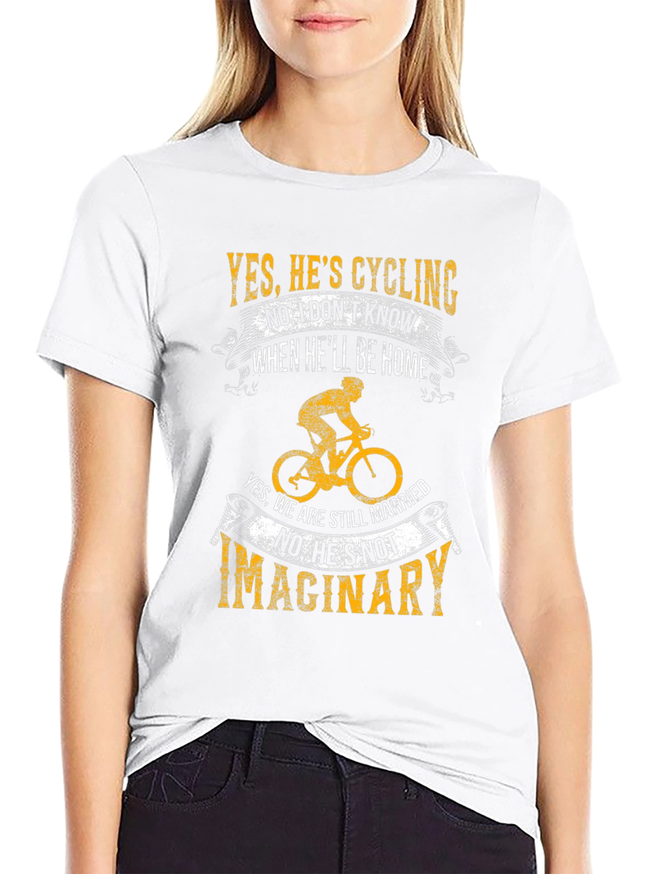 Cycling Lovers Tee - Yes Hes Cycling T-Shirt