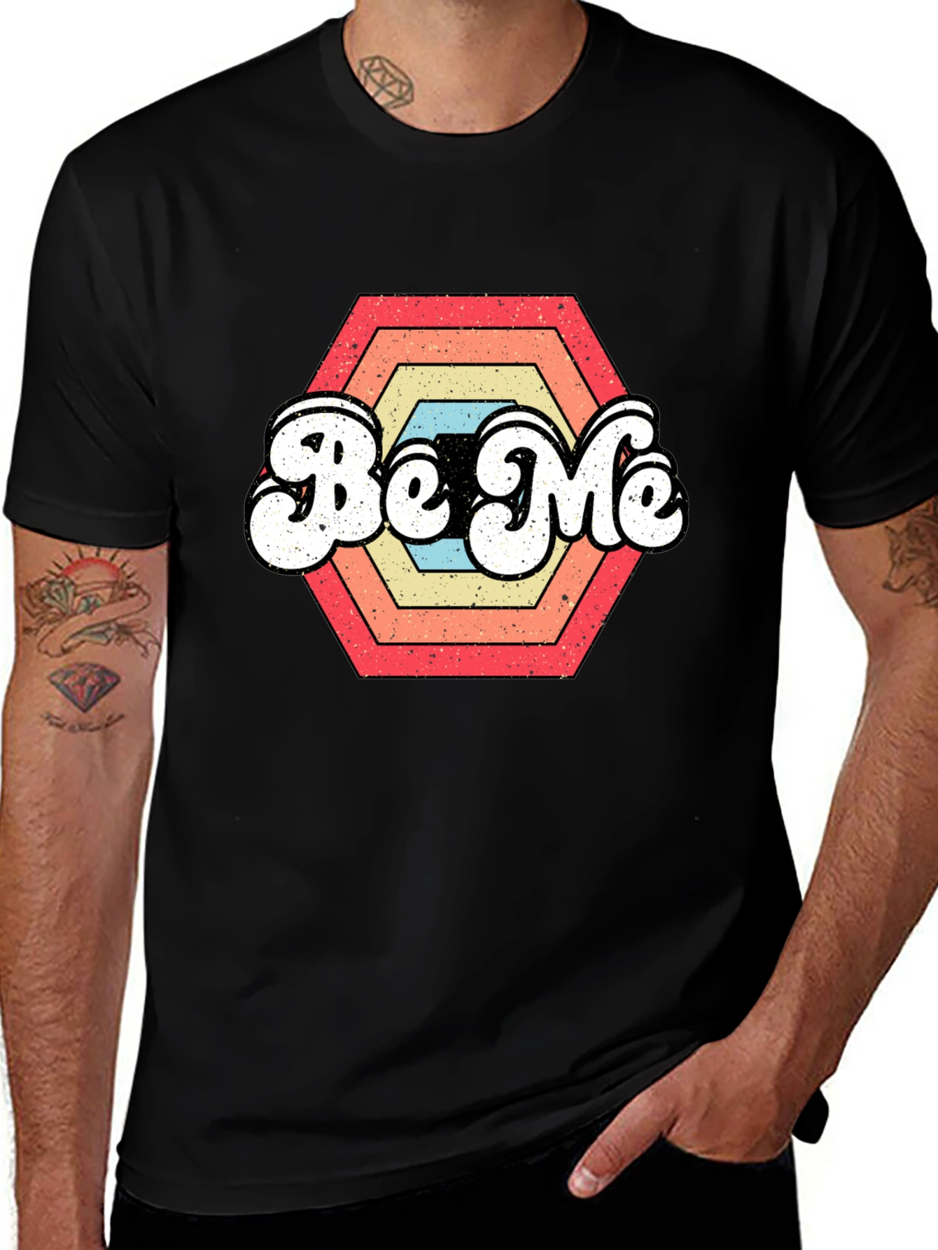 Be Me Retro Graphic T-Shirt - Vintage Style Tee
