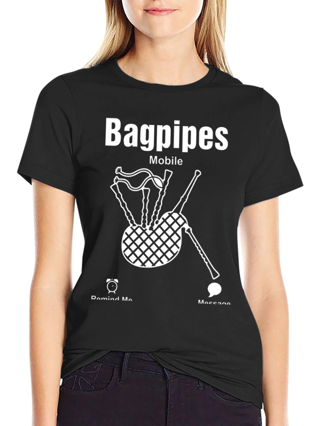 Bagpipes Mobile Graphic Tee