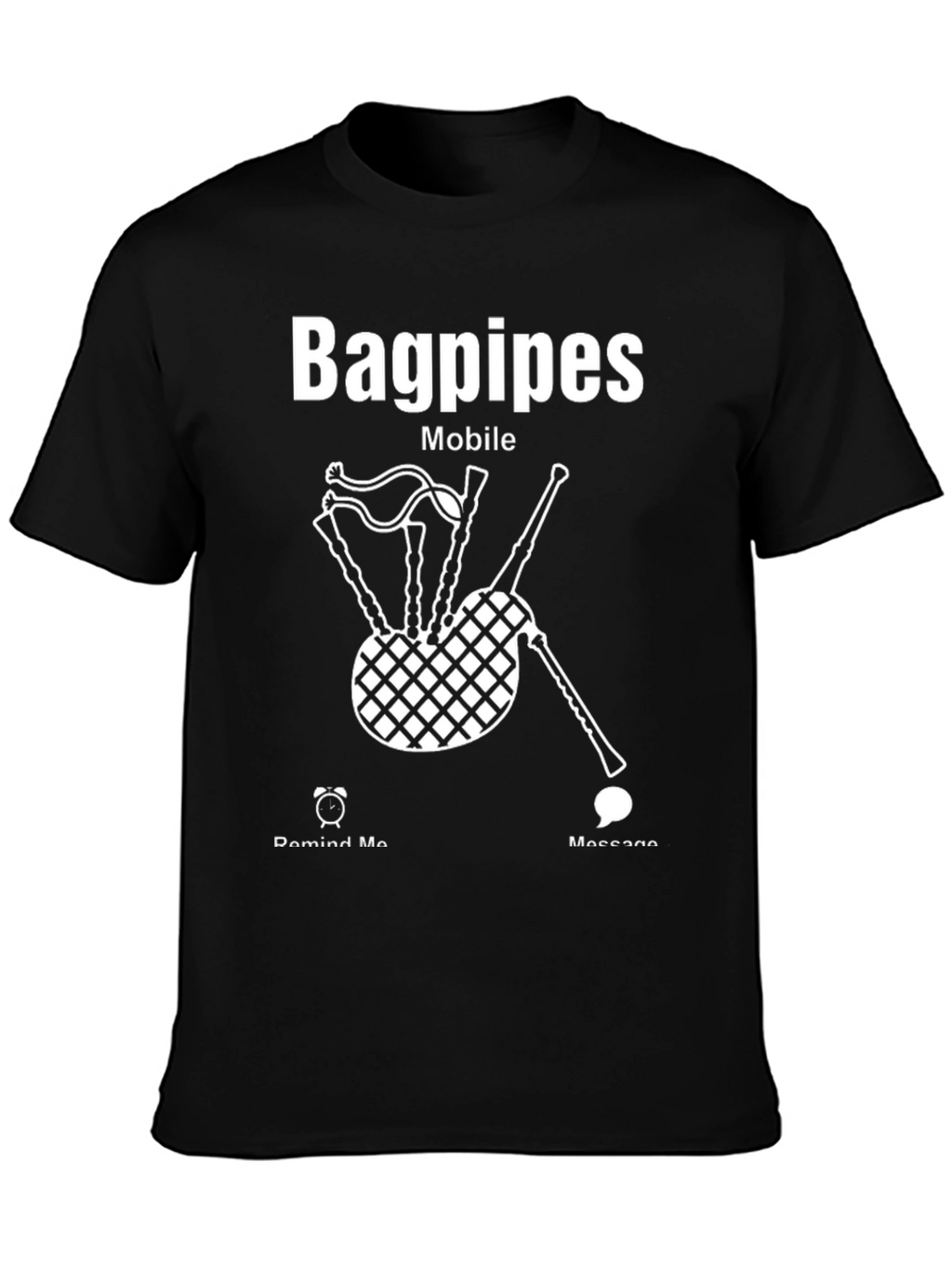 Bagpipes Mobile Graphic Tee