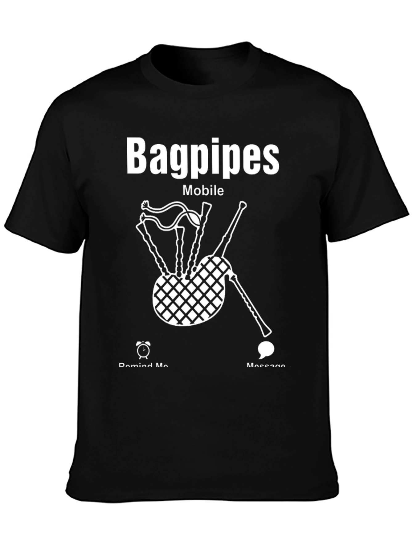 Bagpipes Mobile Graphic Tee