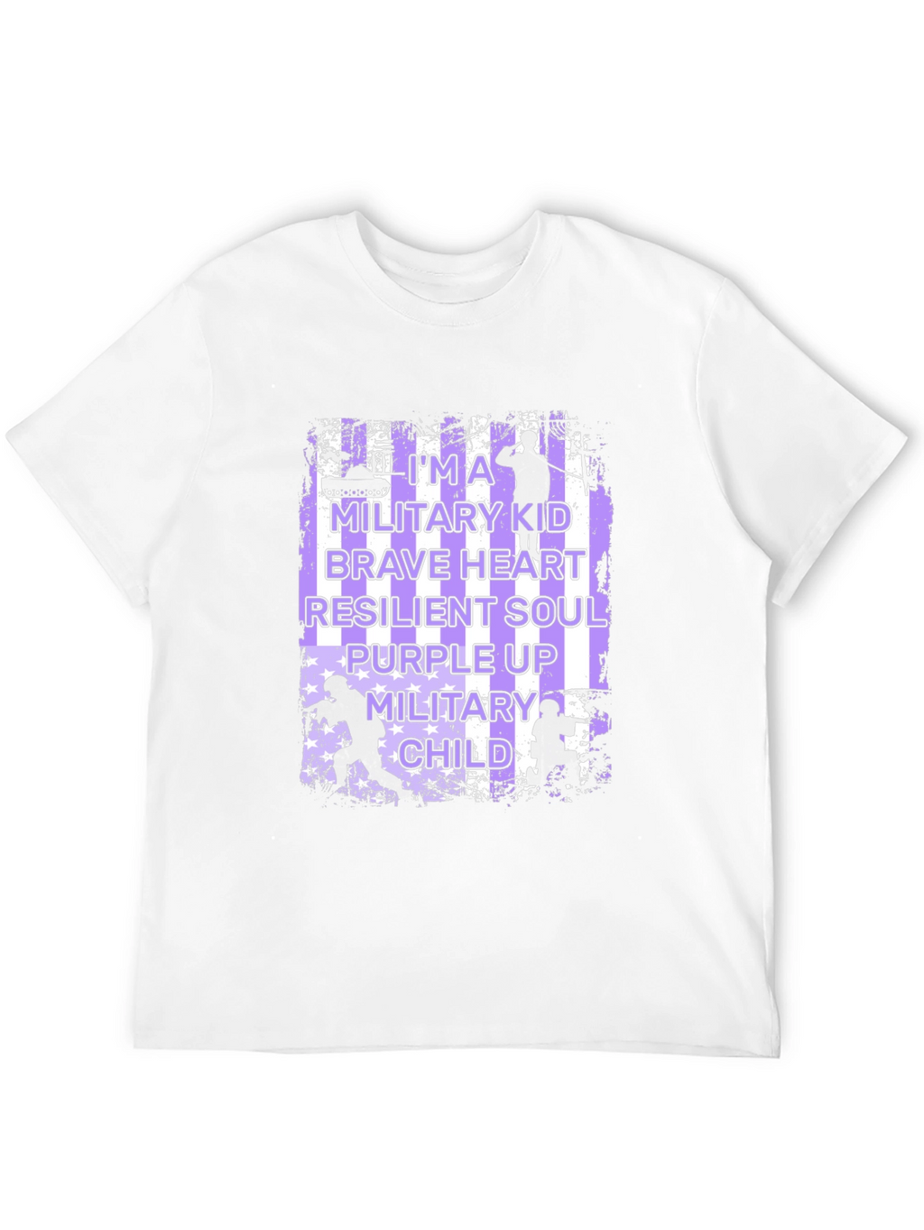 Military Kid T-Shirt - Purple Up