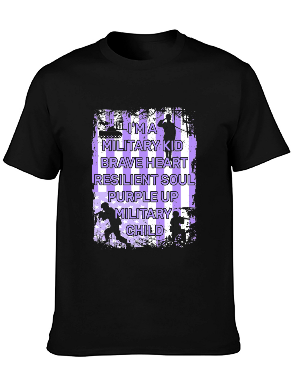 Military Kid T-Shirt - Purple Up