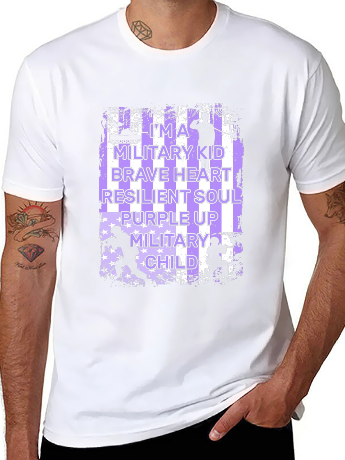 Military Kid T-Shirt - Purple Up