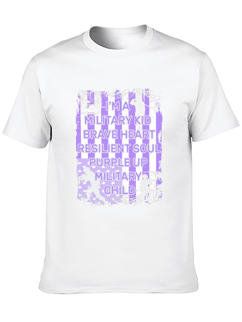 Military Kid T-Shirt - Purple Up