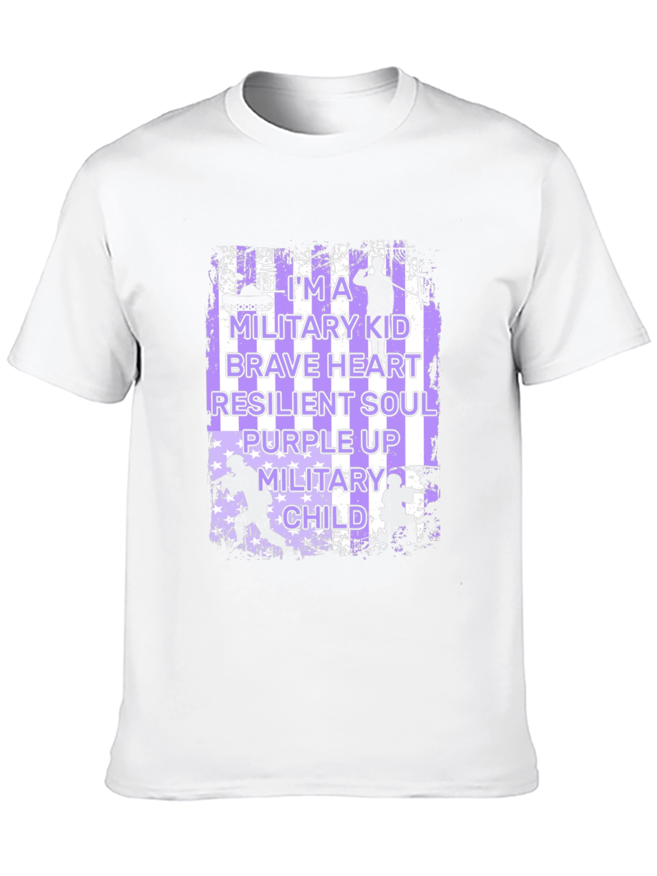 Military Kid T-Shirt - Purple Up