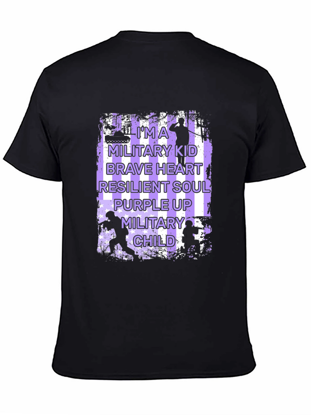 Military Kid T-Shirt - Purple Up
