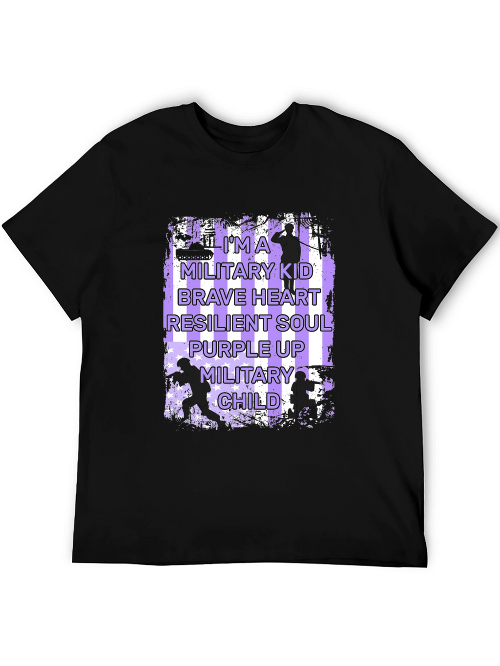 Military Kid T-Shirt - Purple Up