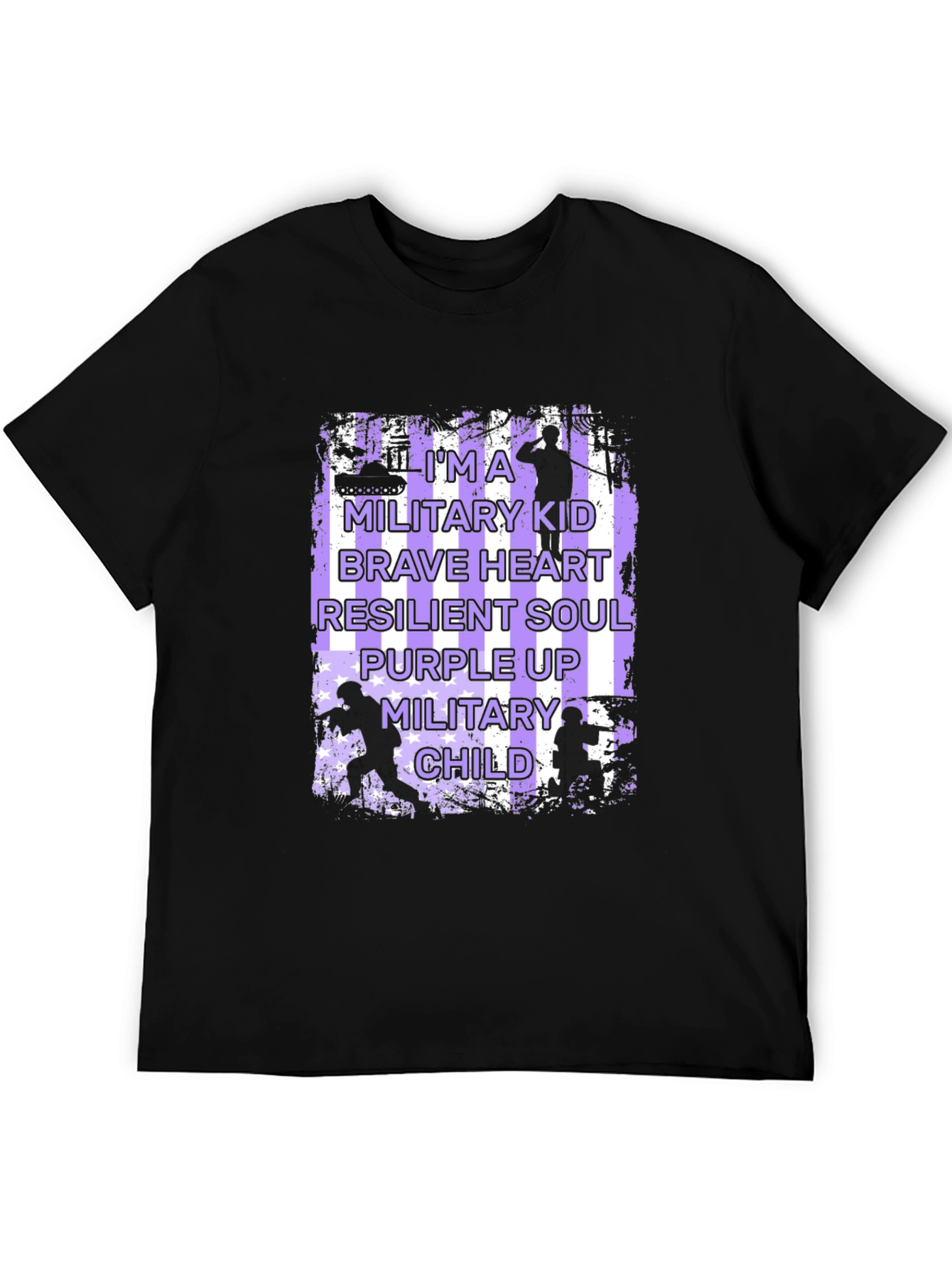 Military Kid T-Shirt - Purple Up