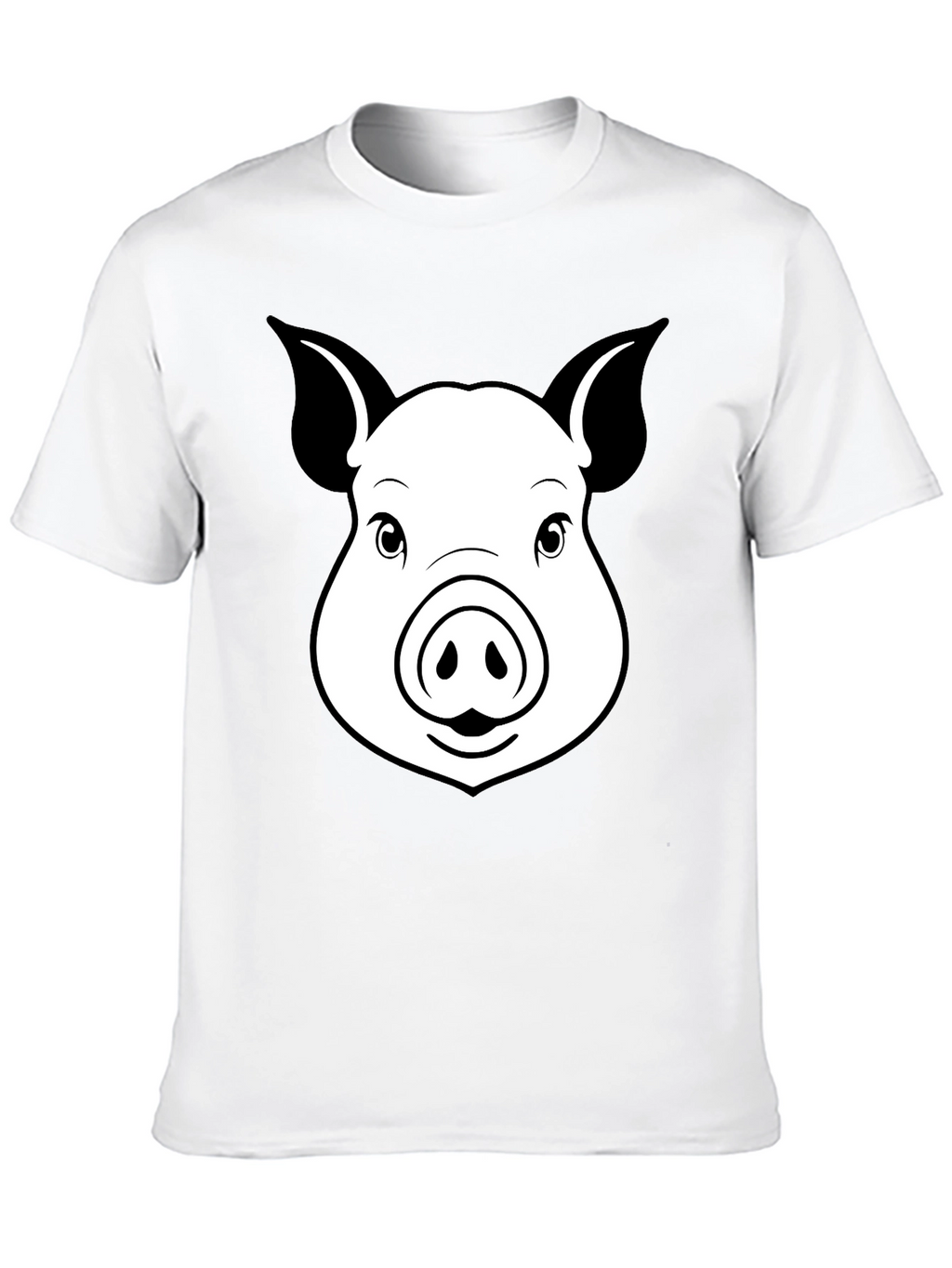 Pig Face Graphic T-Shirt - Unisex Black Tee