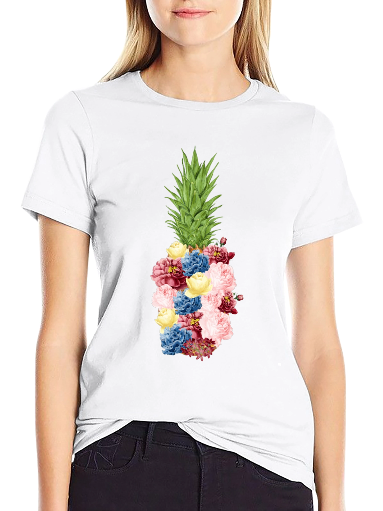 Floral Pineapple Graphic Tee