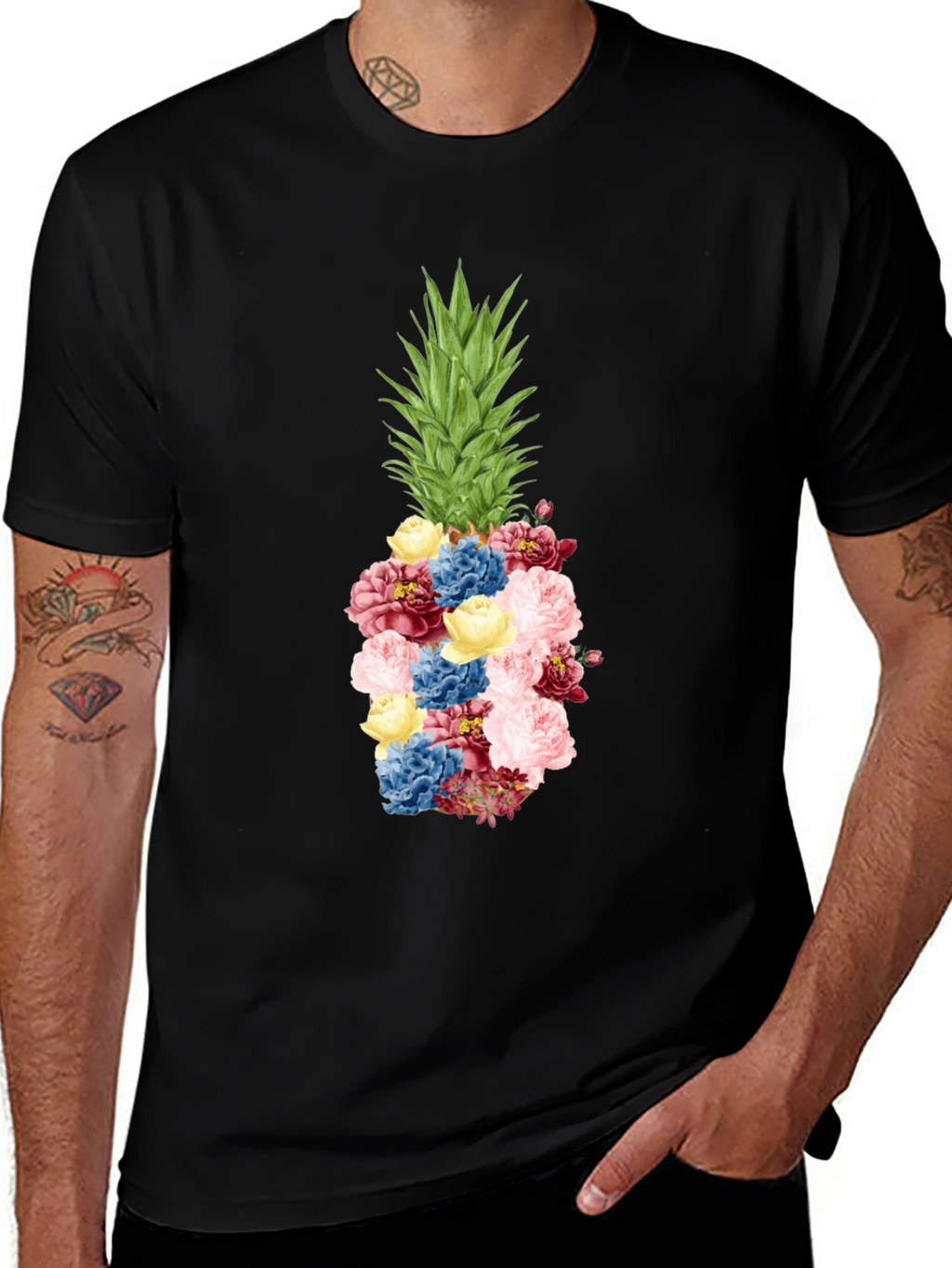 Floral Pineapple Graphic Tee