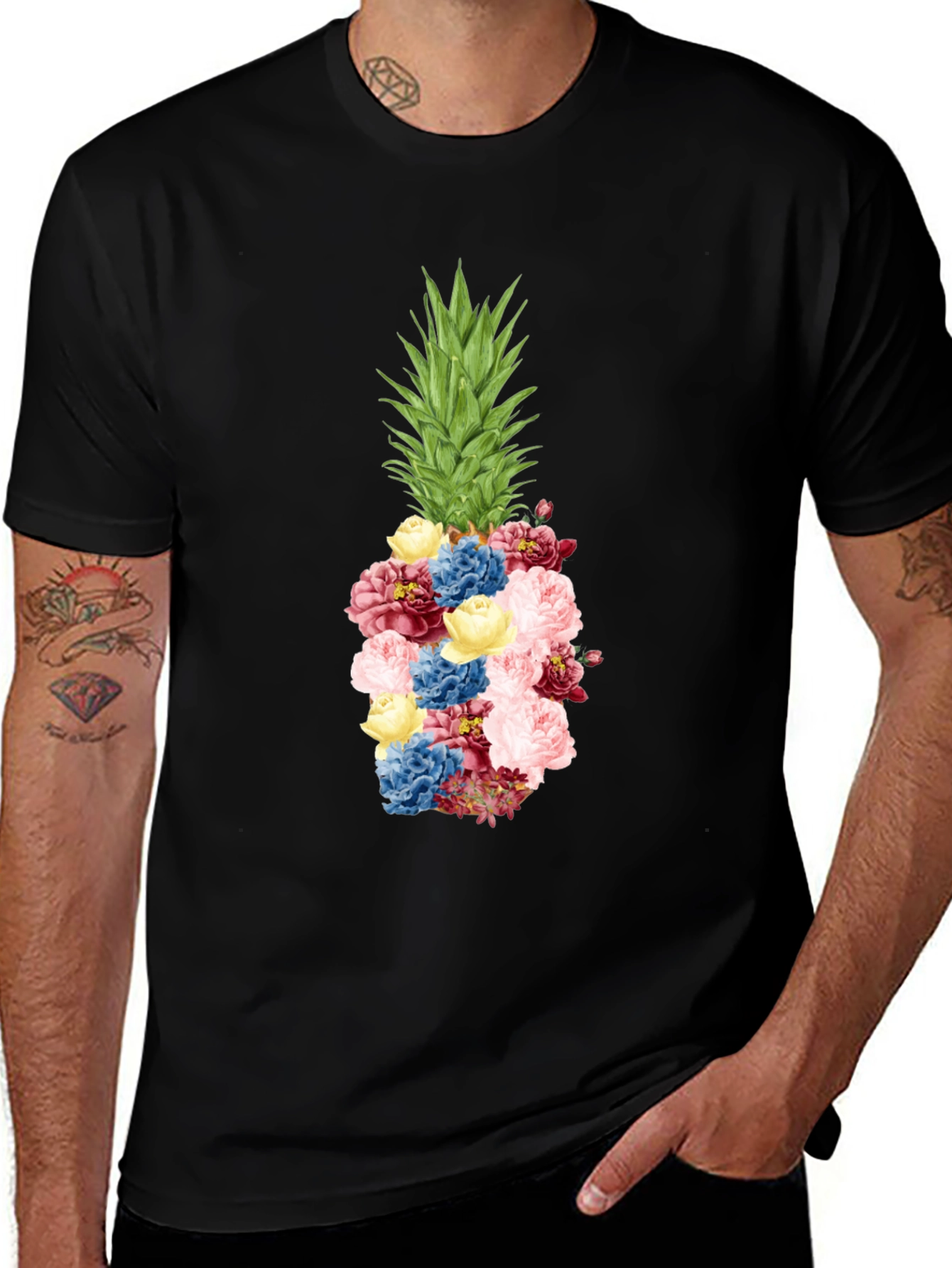 Floral Pineapple Graphic Tee