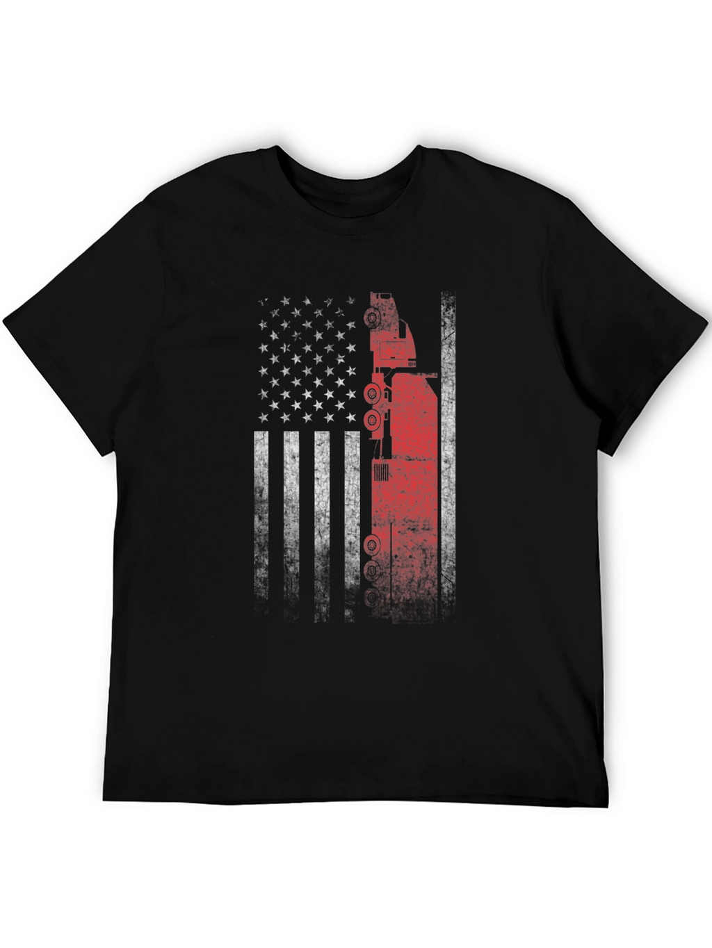 American Flag Oil Rig T-Shirt - Patriotic USA