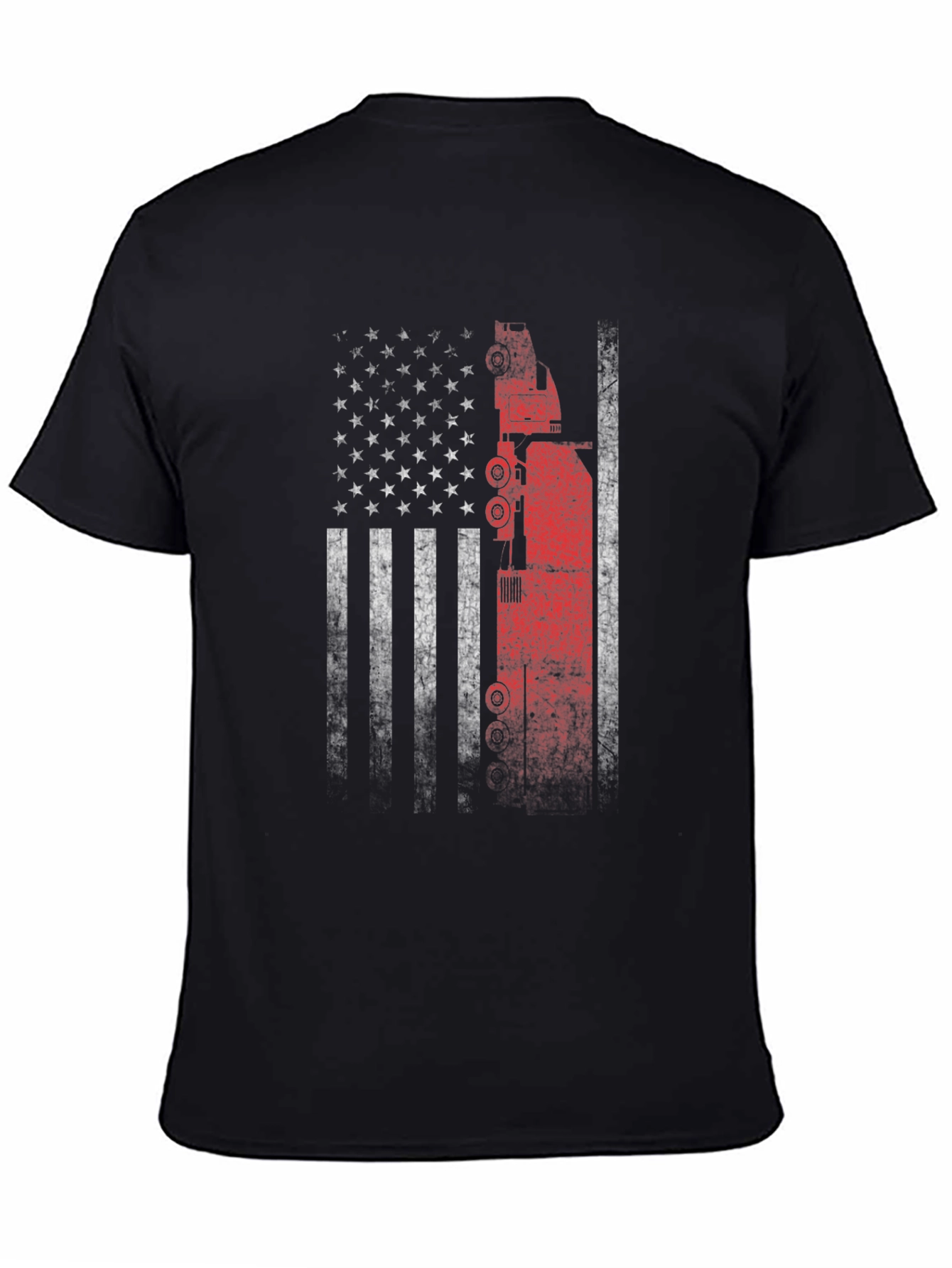 American Flag Oil Rig T-Shirt - Patriotic USA