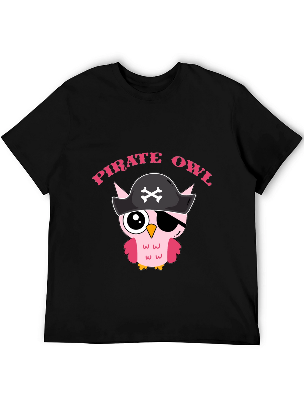 Pirate Owl Graphic T-Shirt - Cute Cartoon Design