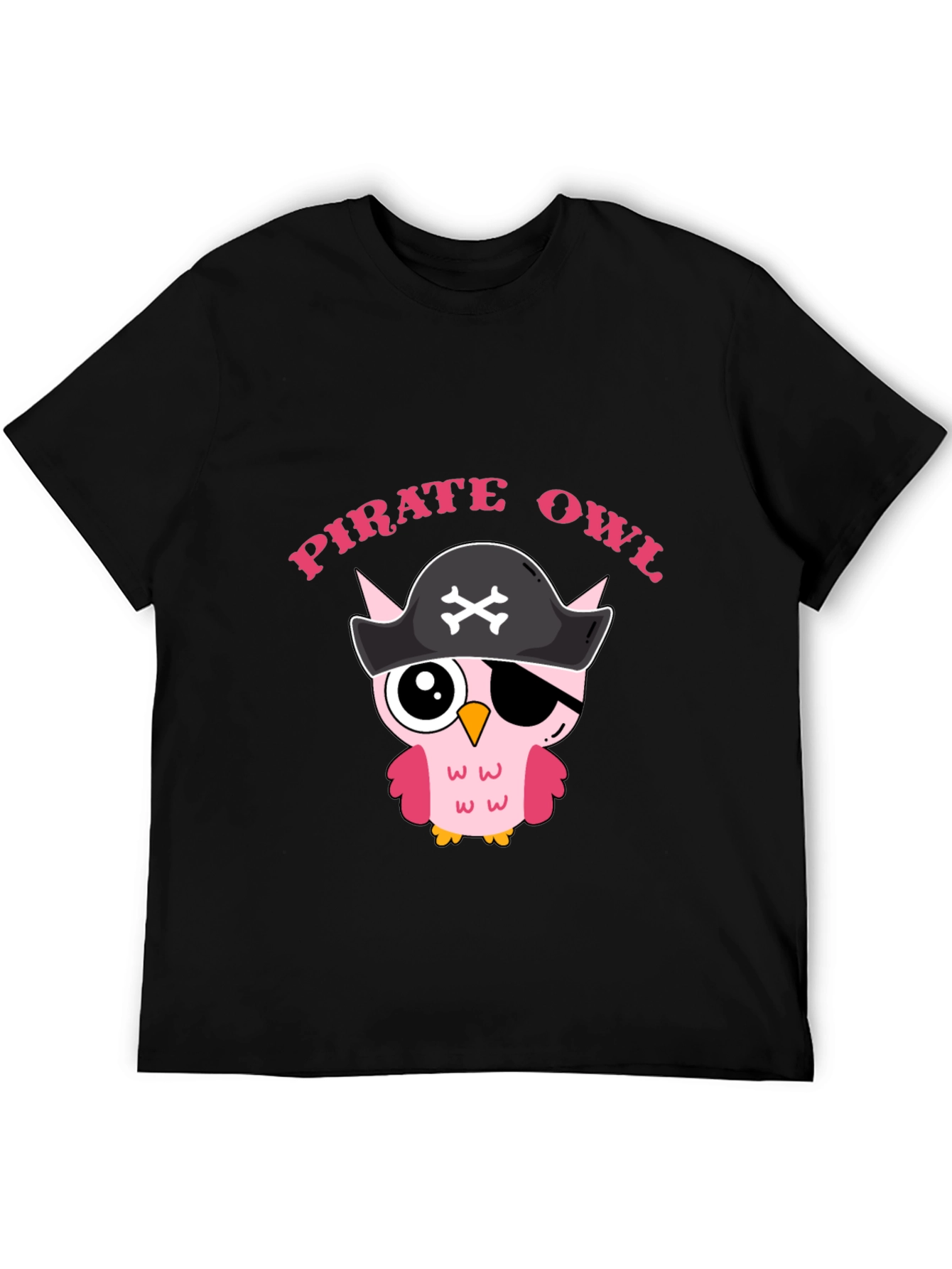 Pirate Owl Graphic T-Shirt - Cute Cartoon Design