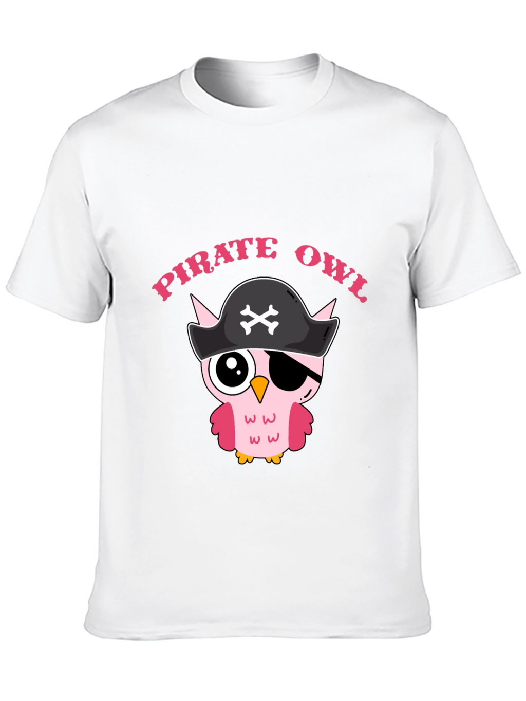 Pirate Owl Graphic T-Shirt - Cute Cartoon Design