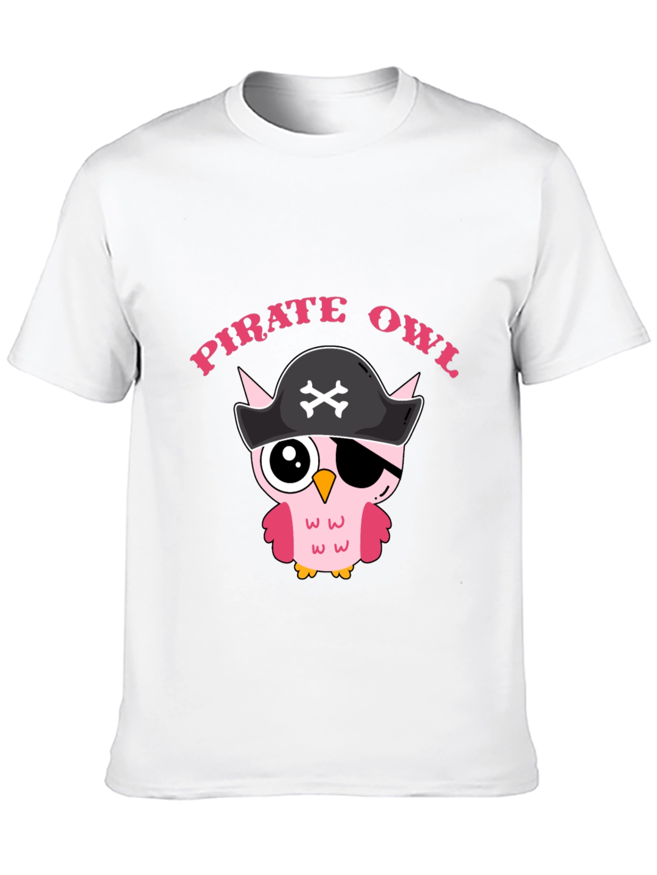 Pirate Owl Graphic T-Shirt - Cute Cartoon Design