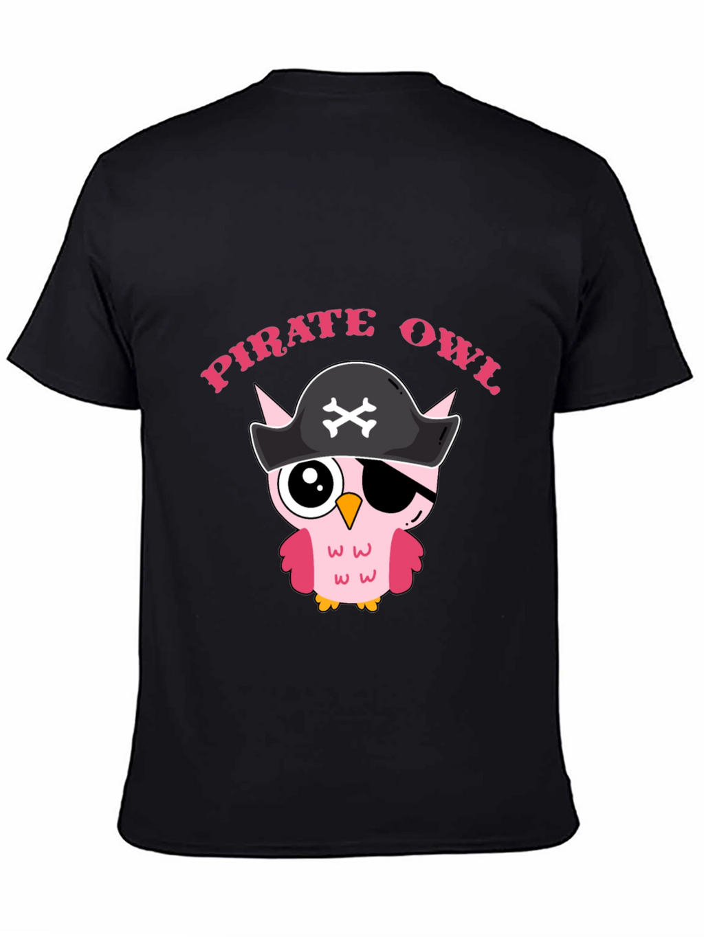Pirate Owl Graphic T-Shirt - Cute Cartoon Design