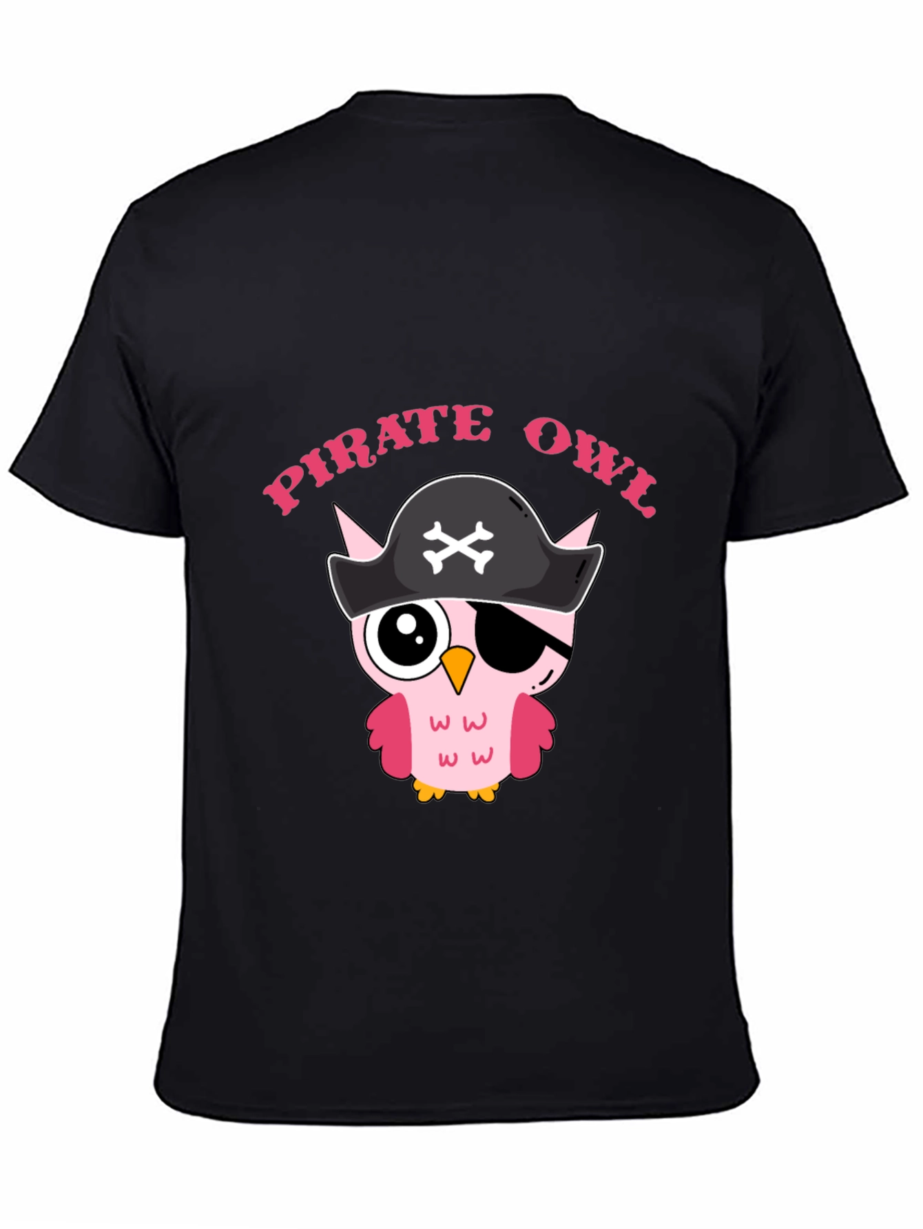 Pirate Owl Graphic T-Shirt - Cute Cartoon Design