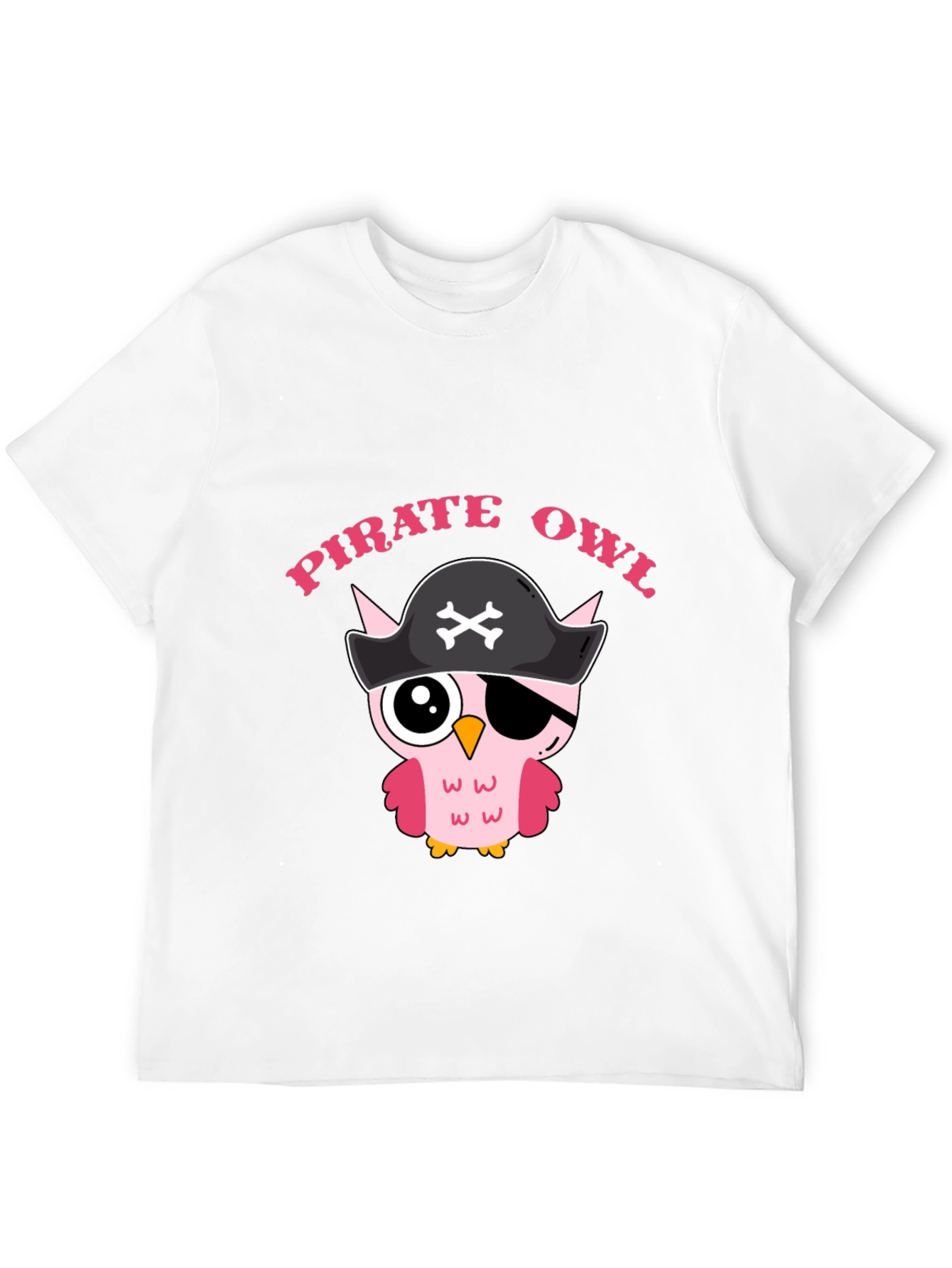 Pirate Owl Graphic T-Shirt - Cute Cartoon Design
