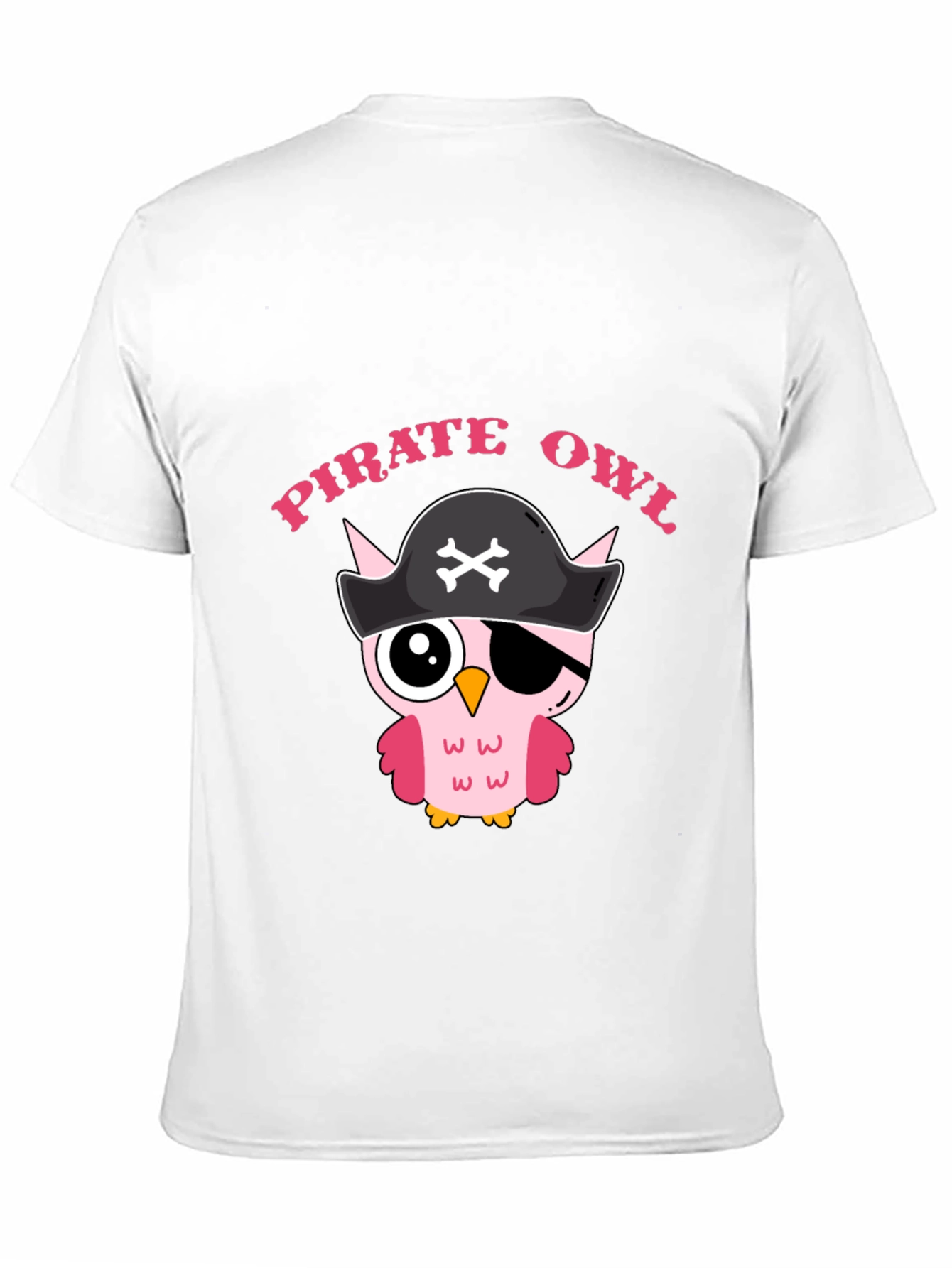 Pirate Owl Graphic T-Shirt - Cute Cartoon Design