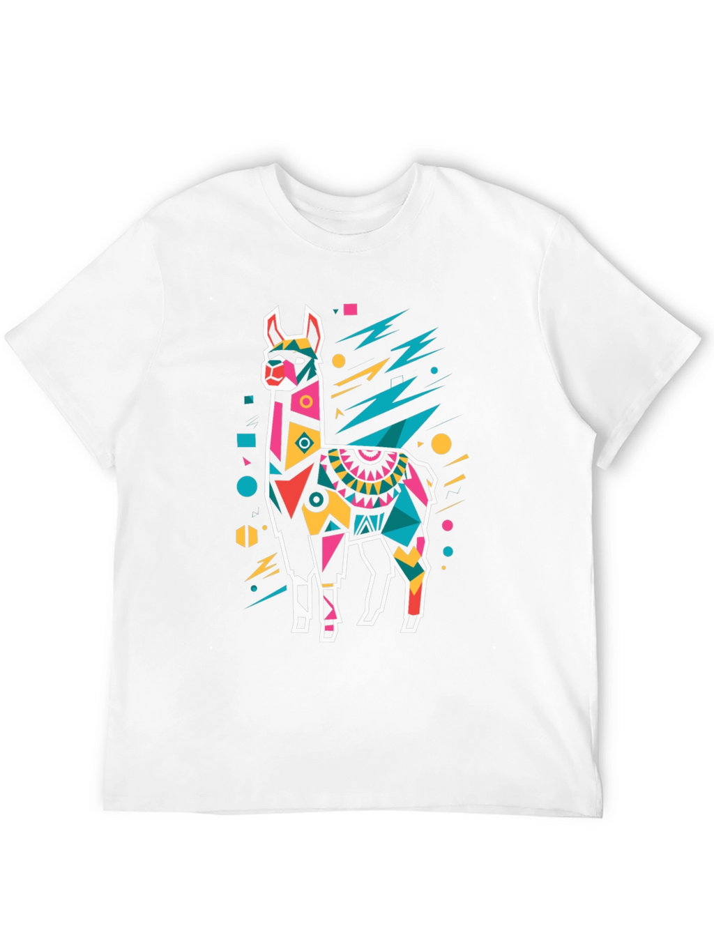 Geometric Llama T-Shirt - Bold Graphic Tee