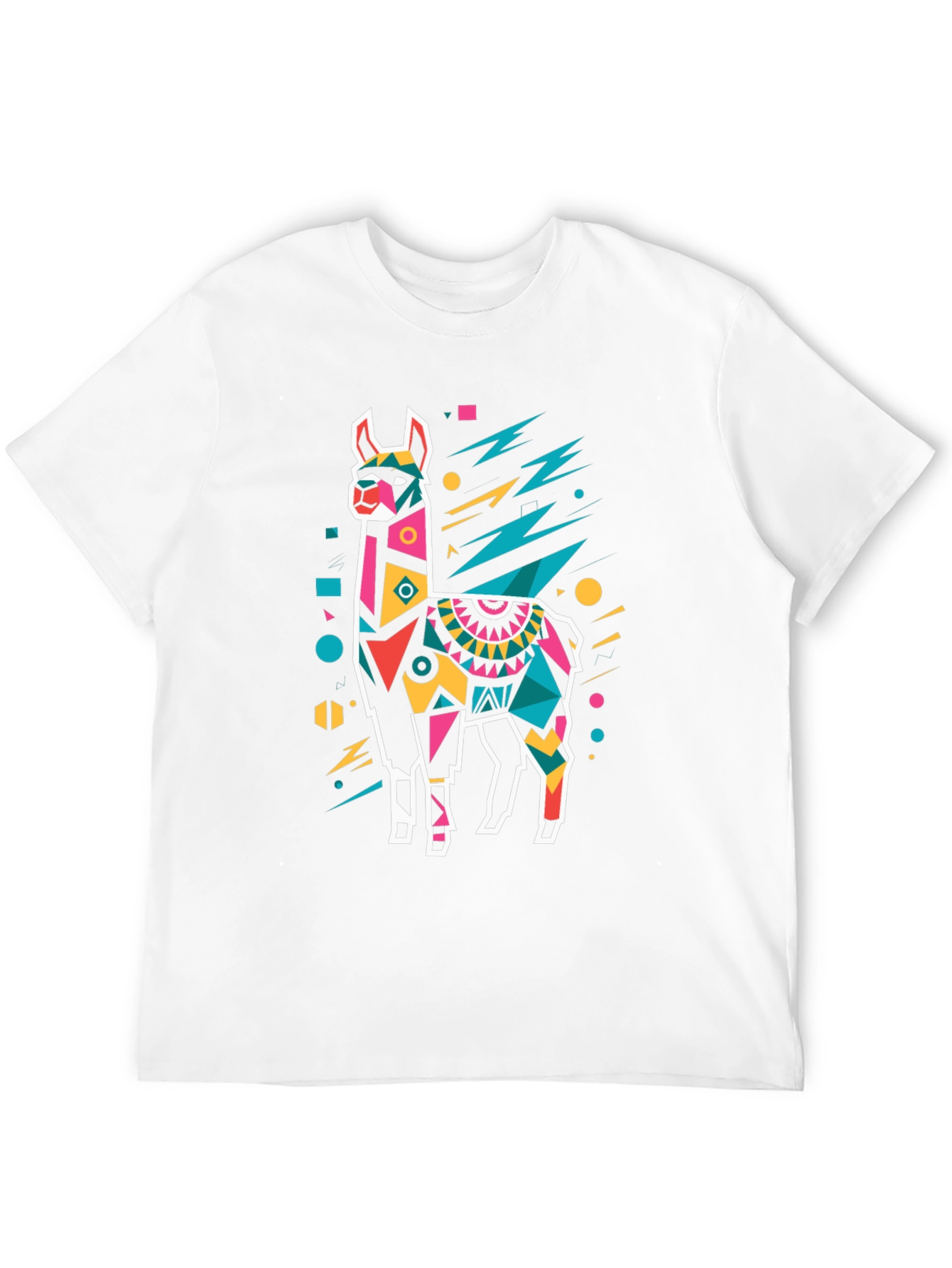Geometric Llama T-Shirt - Bold Graphic Tee