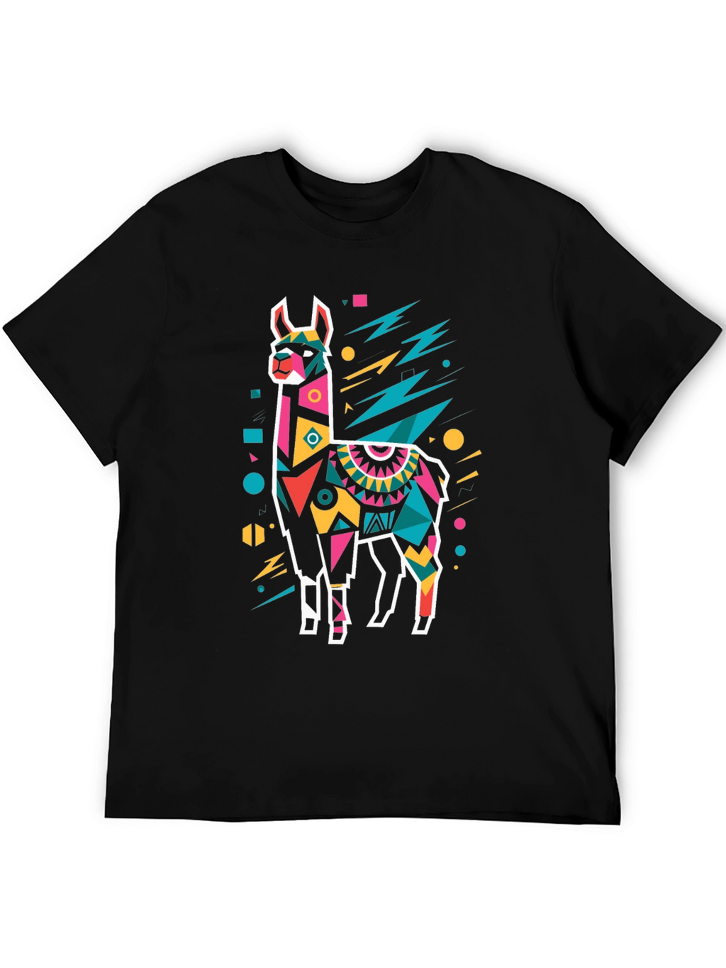 Geometric Llama T-Shirt - Bold Graphic Tee