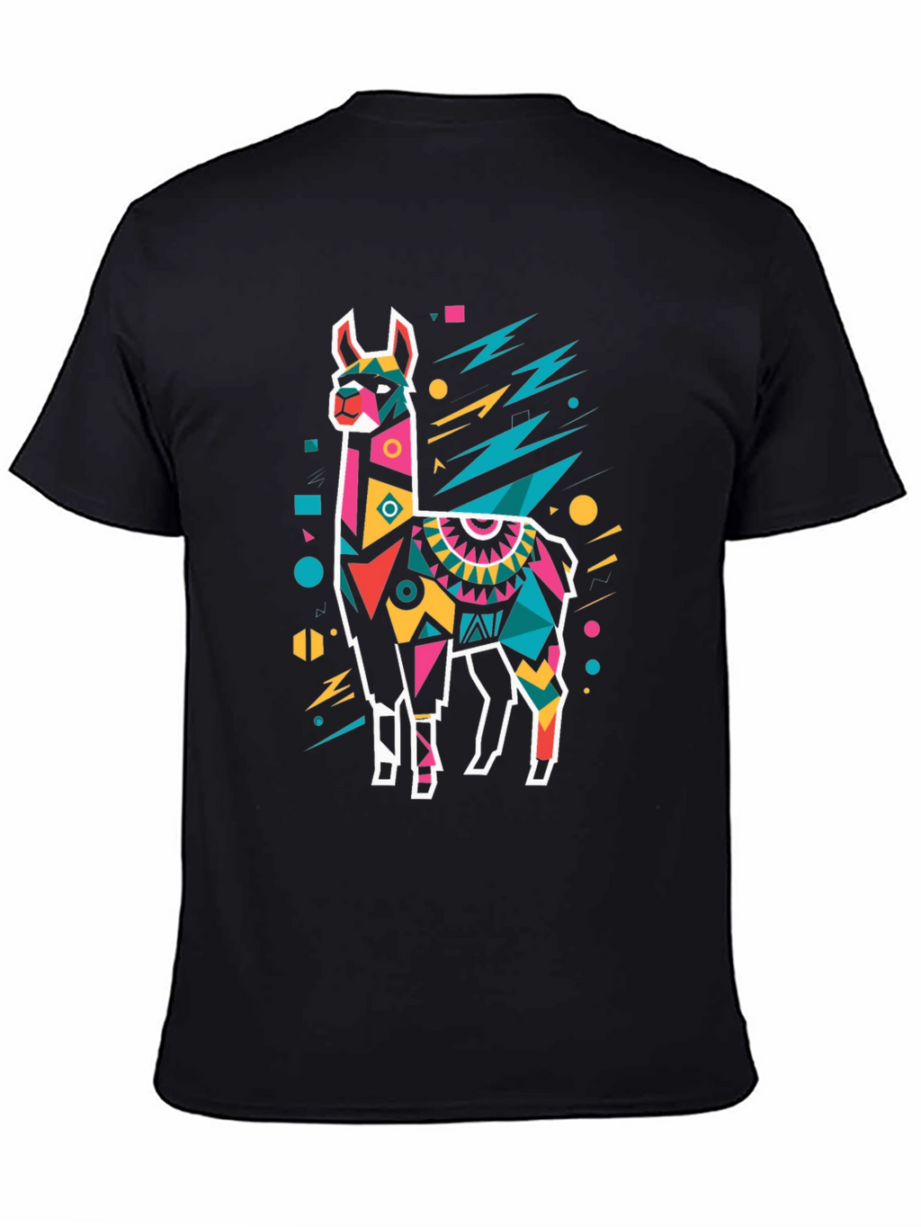 Geometric Llama T-Shirt - Bold Graphic Tee