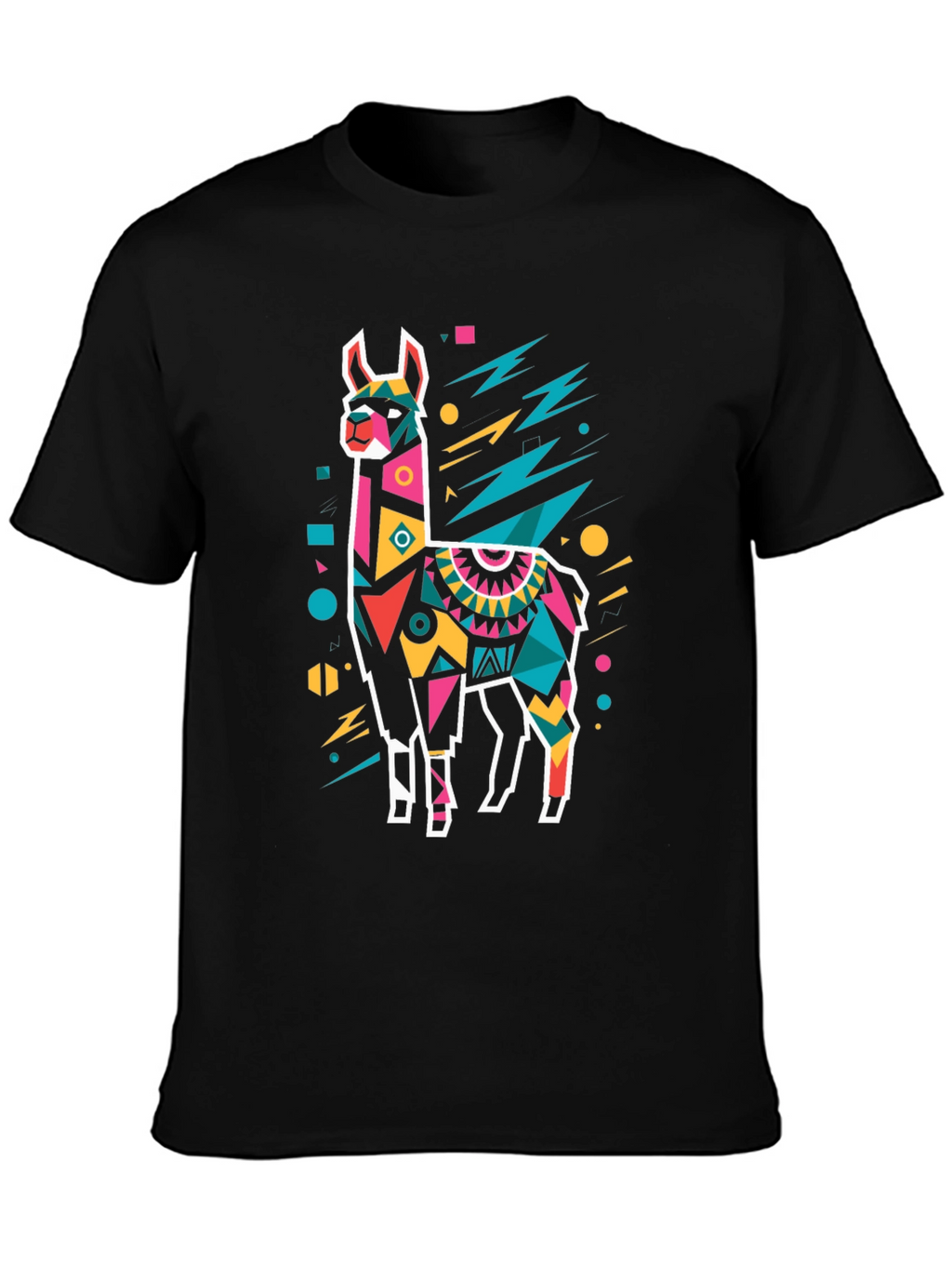 Geometric Llama T-Shirt - Bold Graphic Tee
