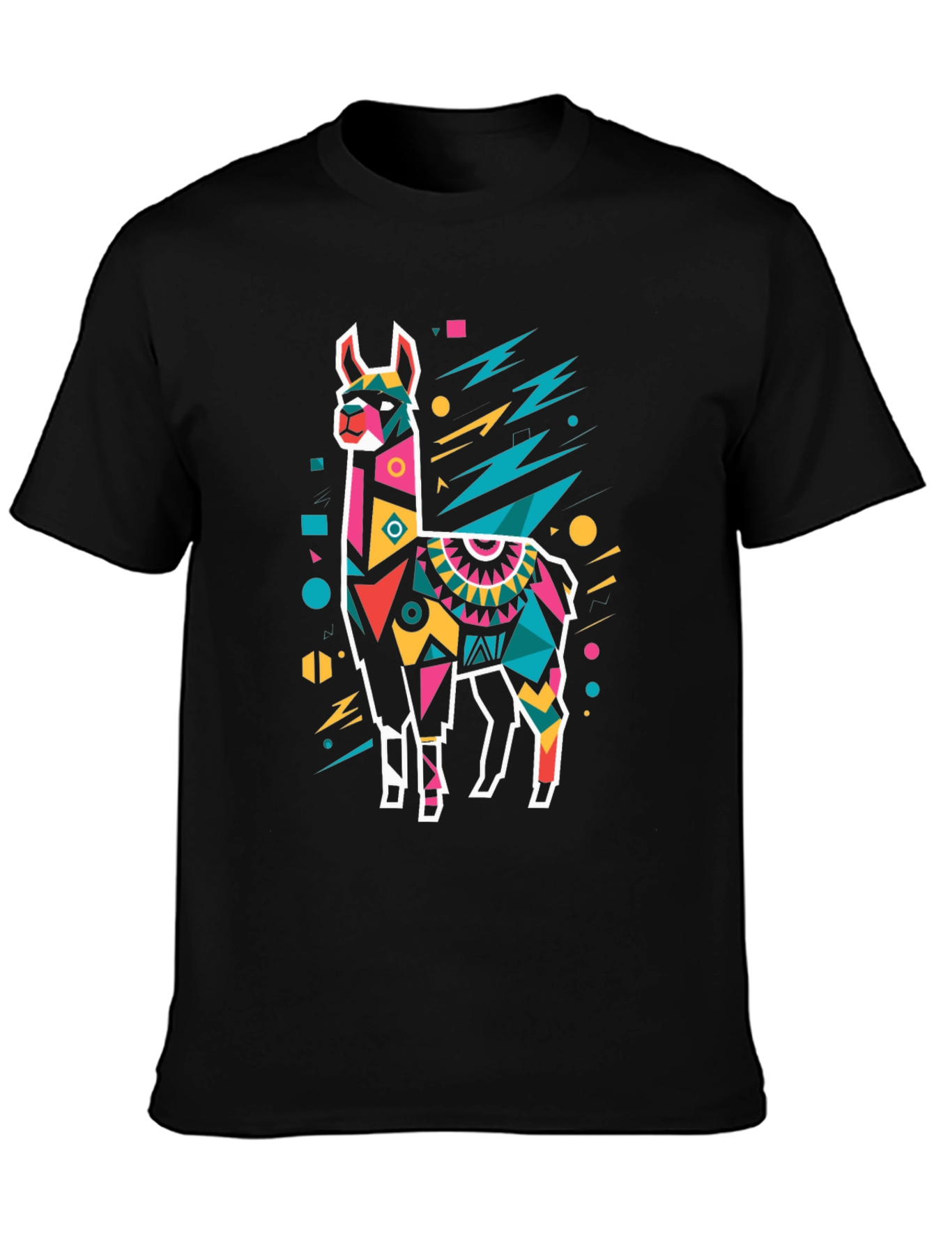 Geometric Llama T-Shirt - Bold Graphic Tee
